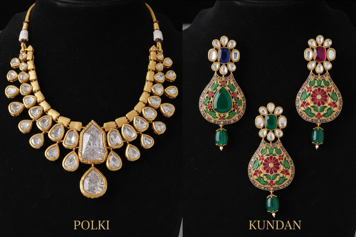 Polki vs Kundan Jewellery What Is the Difference