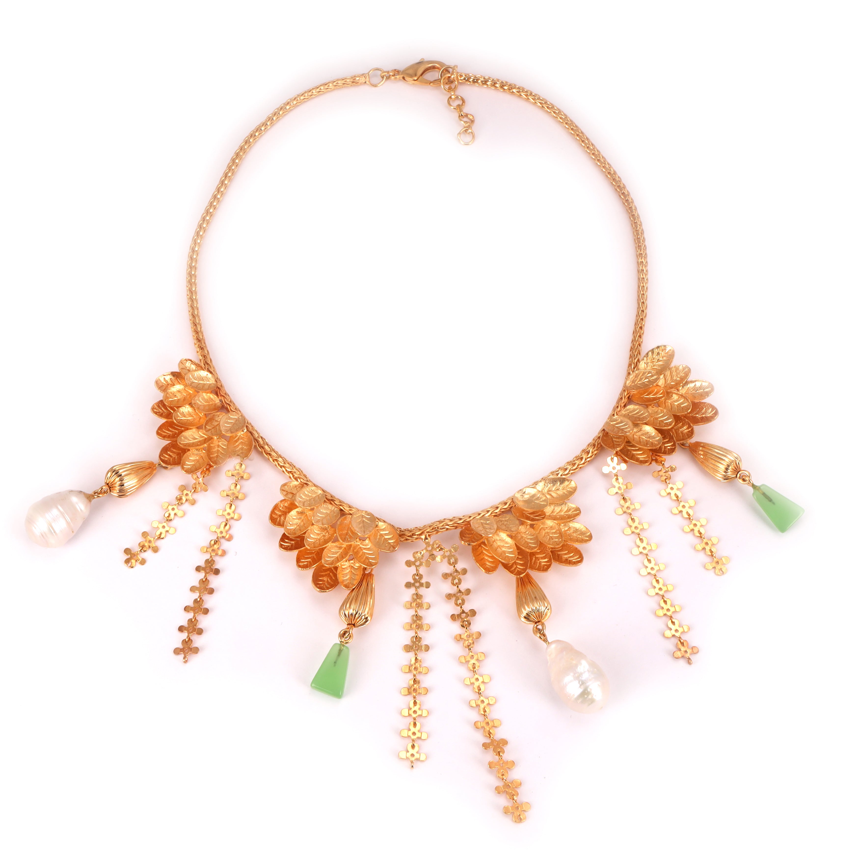 Forest flower gold neckpiece
