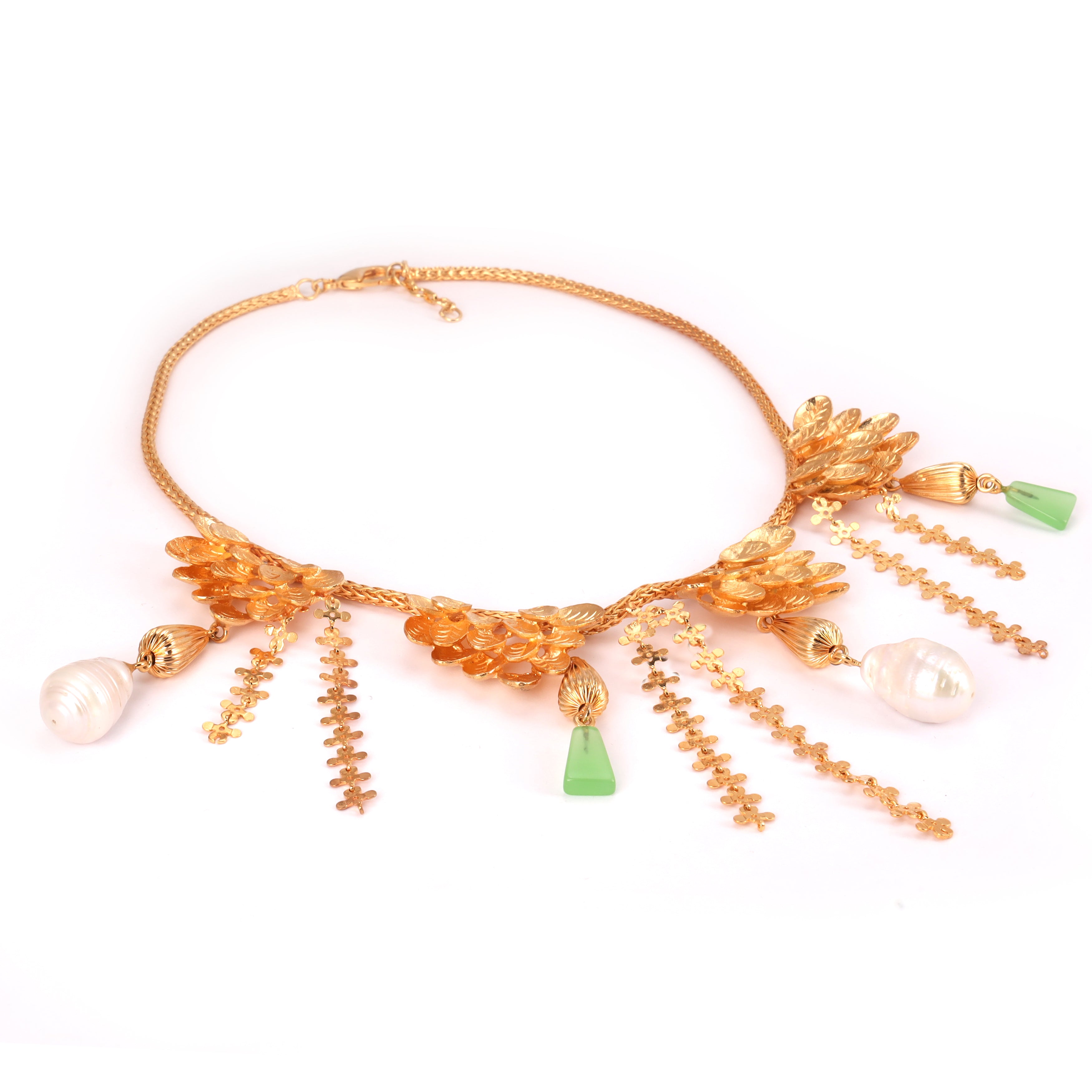 Forest flower gold neckpiece