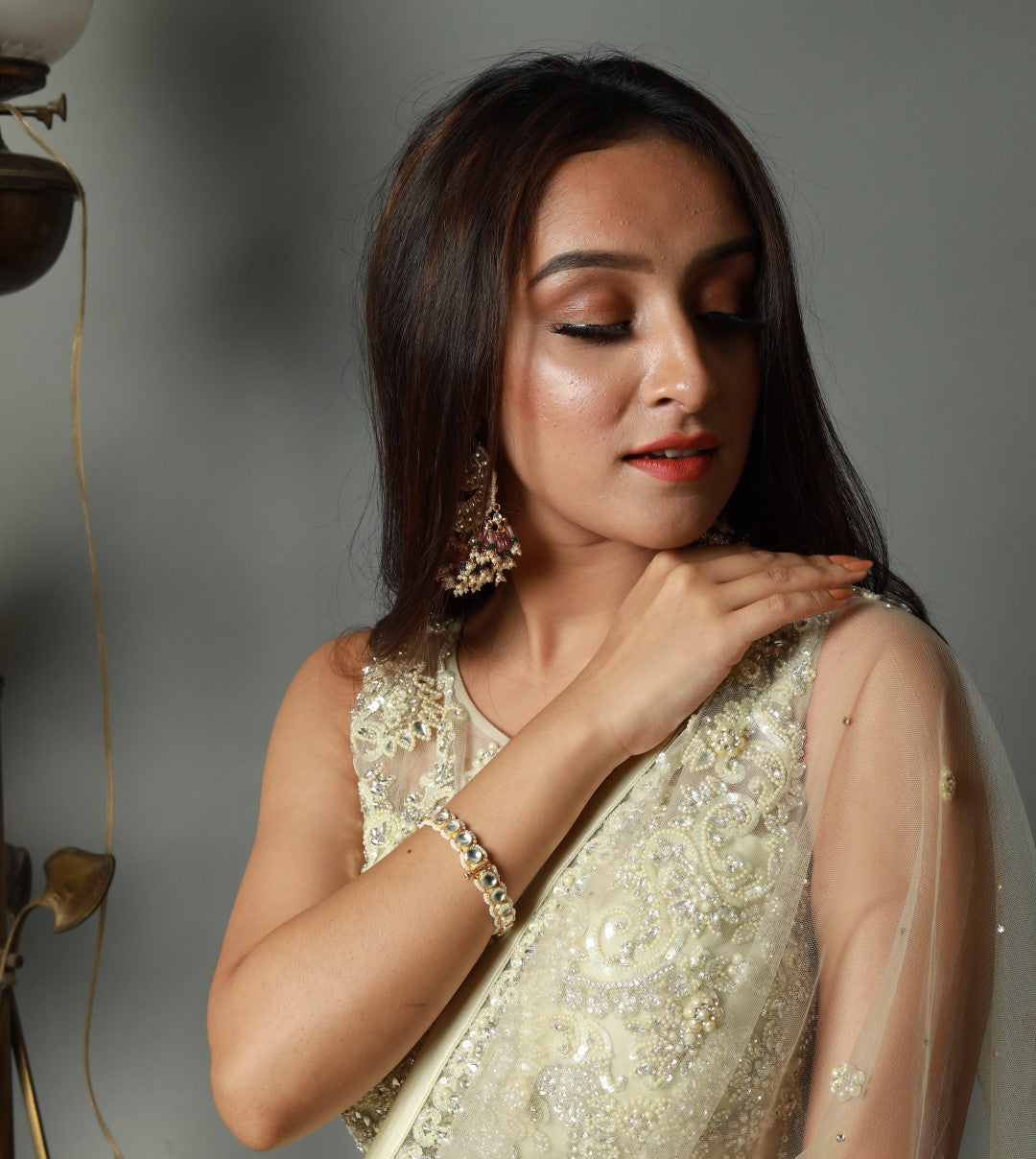 Round Shade Moti Design Bangles(Pair)