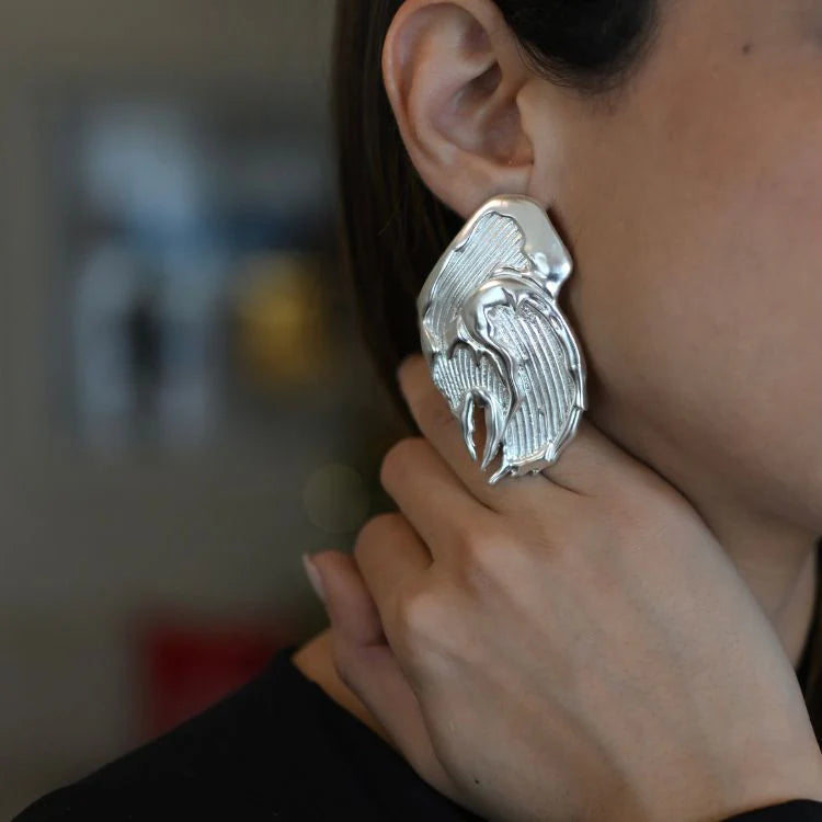 Silver Sculpt Studs