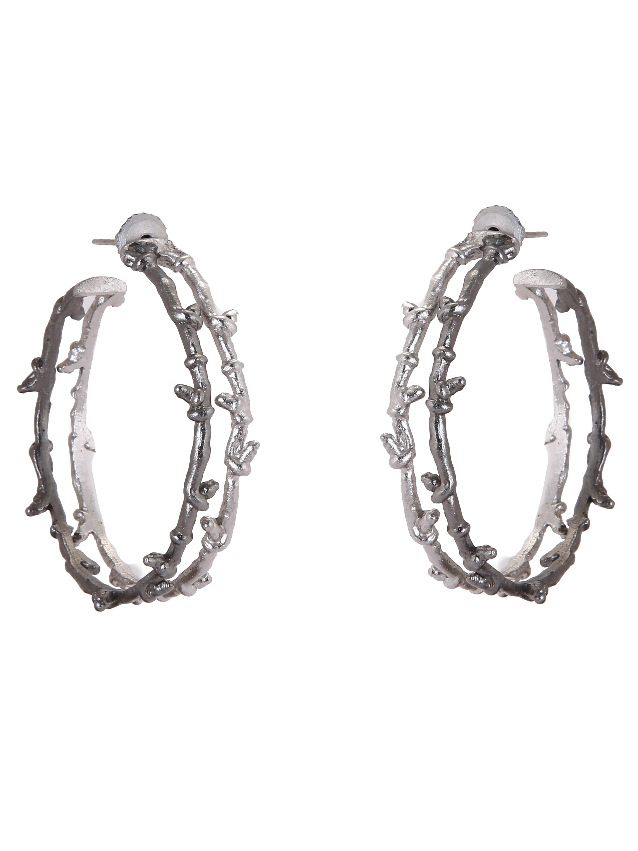 Adam and eve silver earring