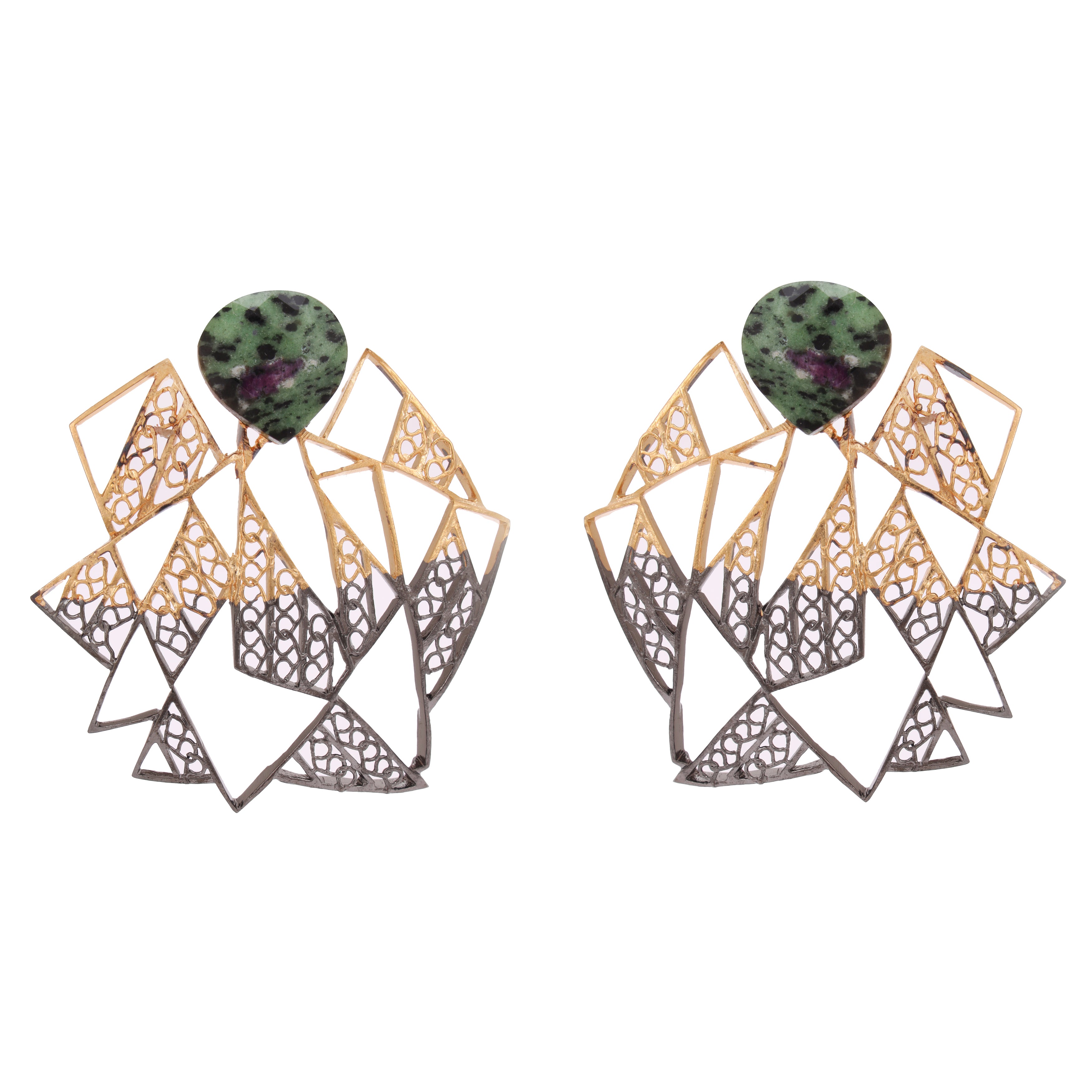 Titilating triangles earrings