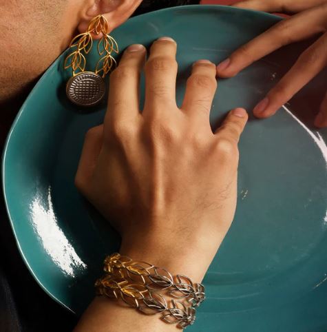 Interwined handcrafted bracelet