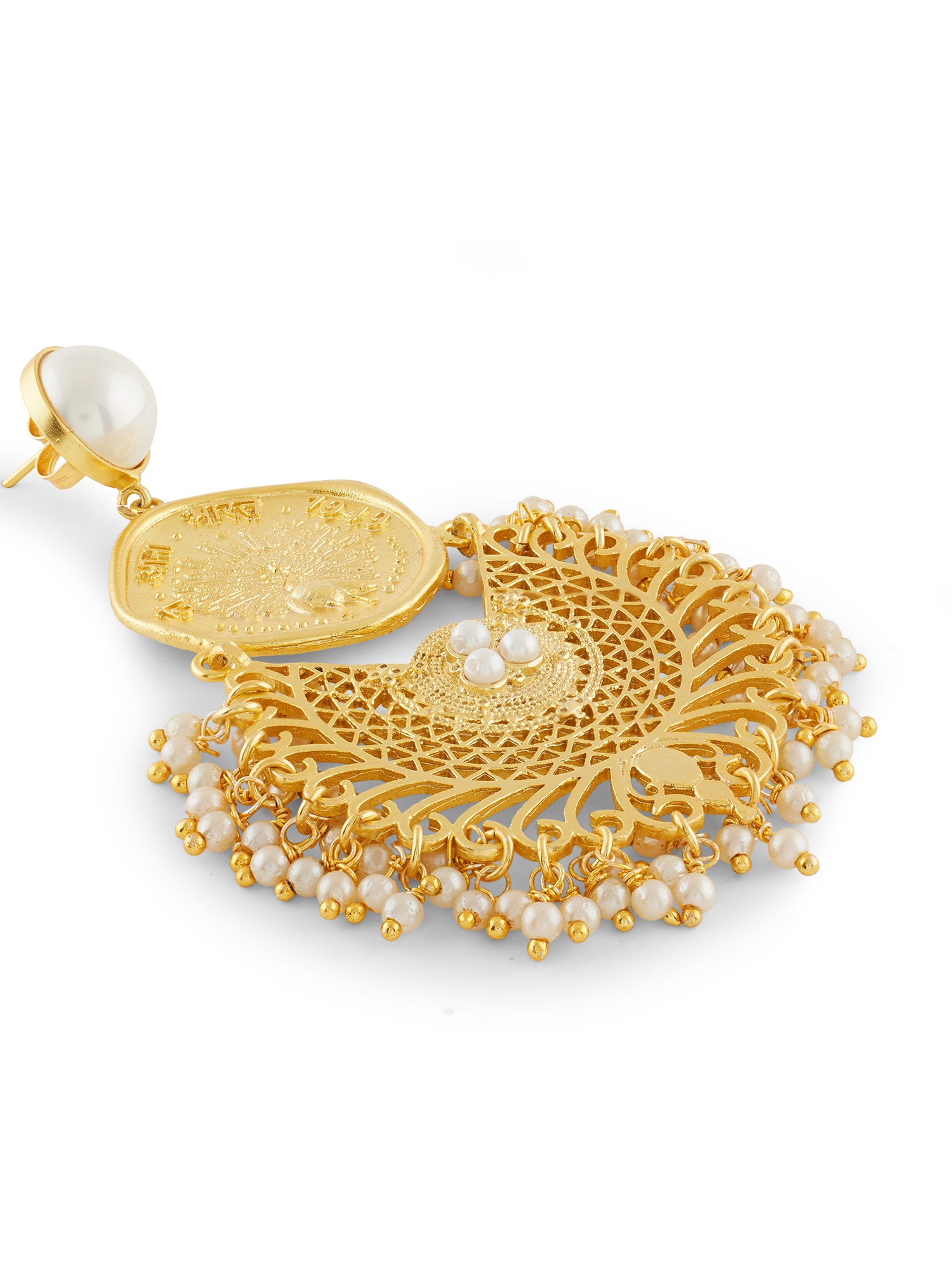 MOR COIN PEARL JHUMKA