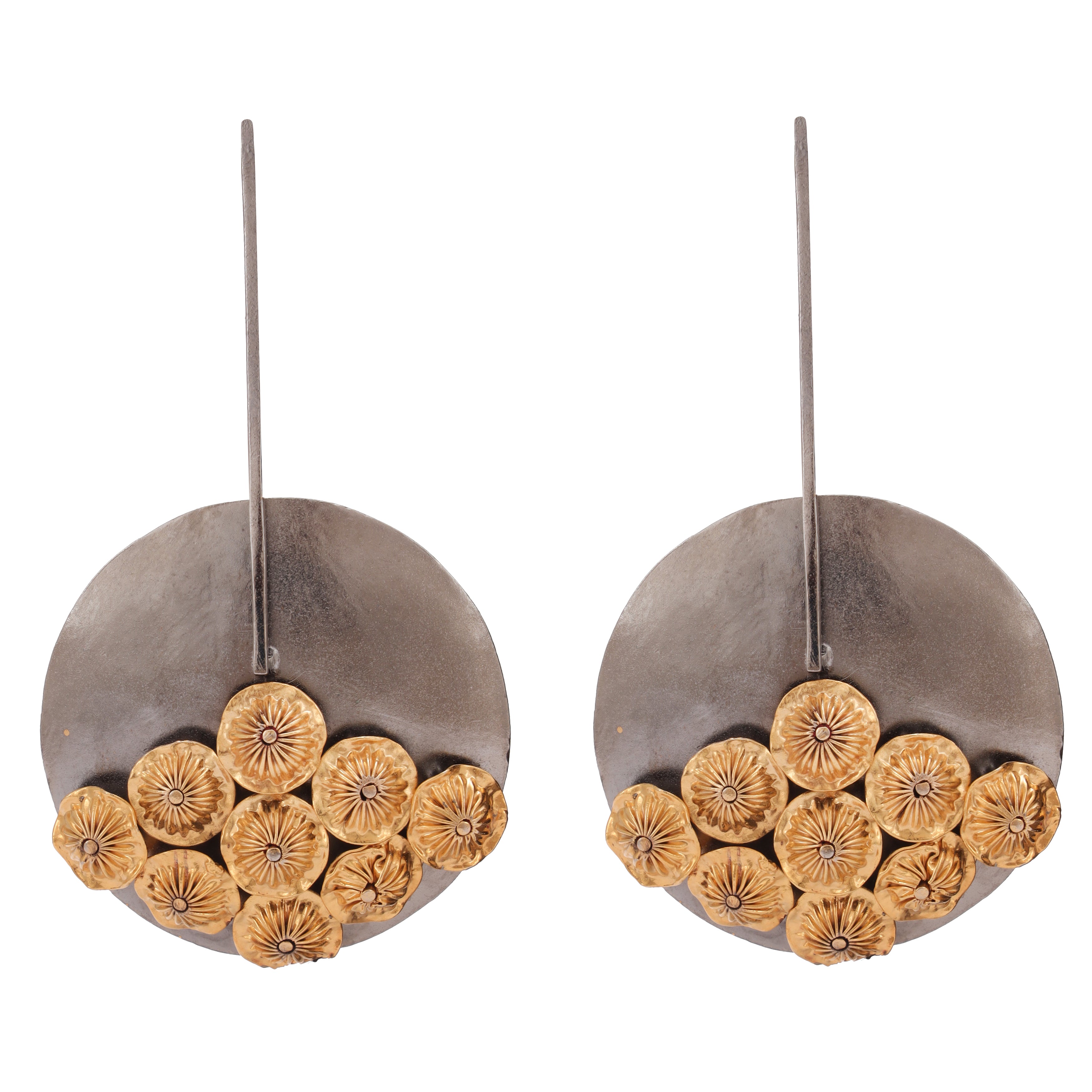 Quirky gold earrings