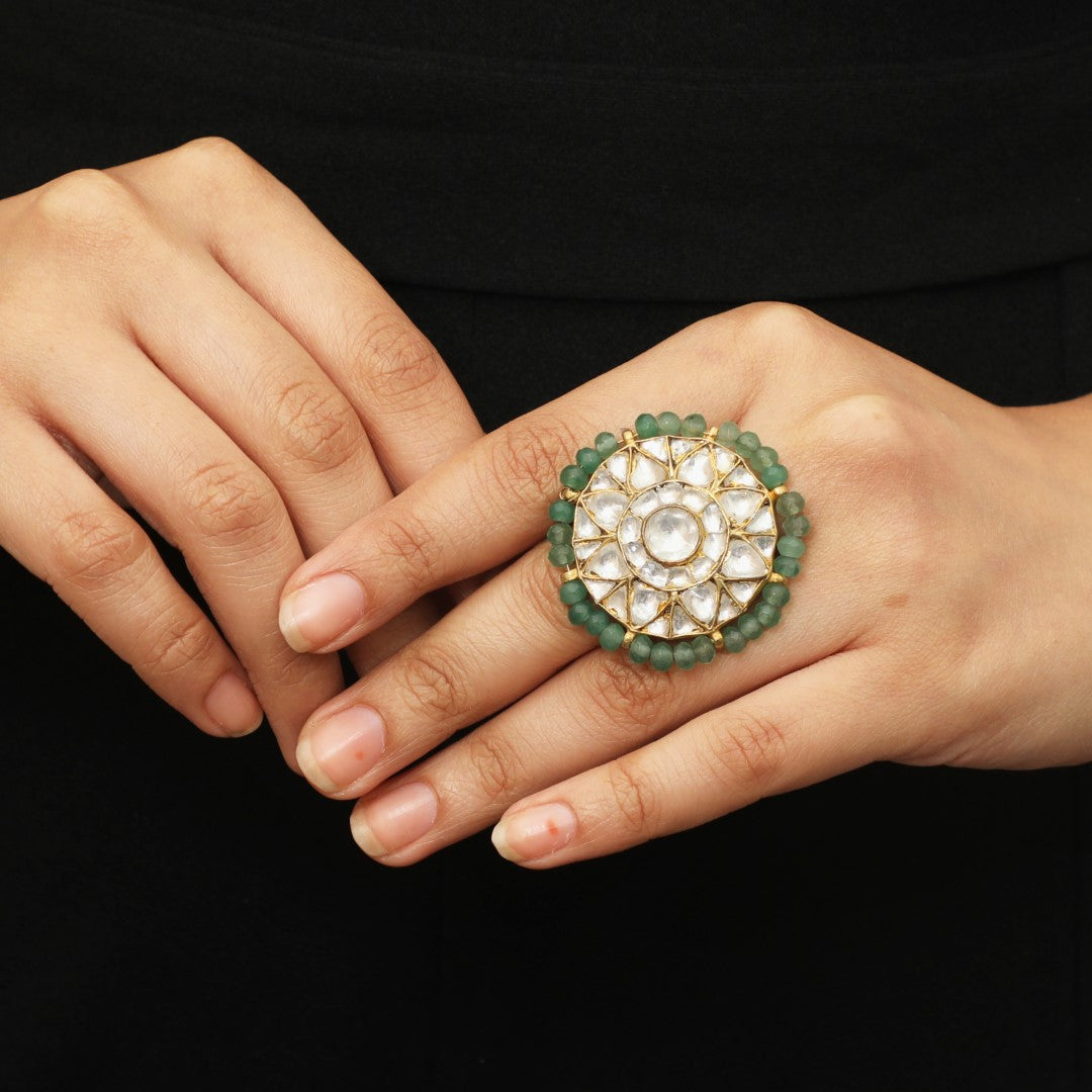 Sea Green Floral Ring