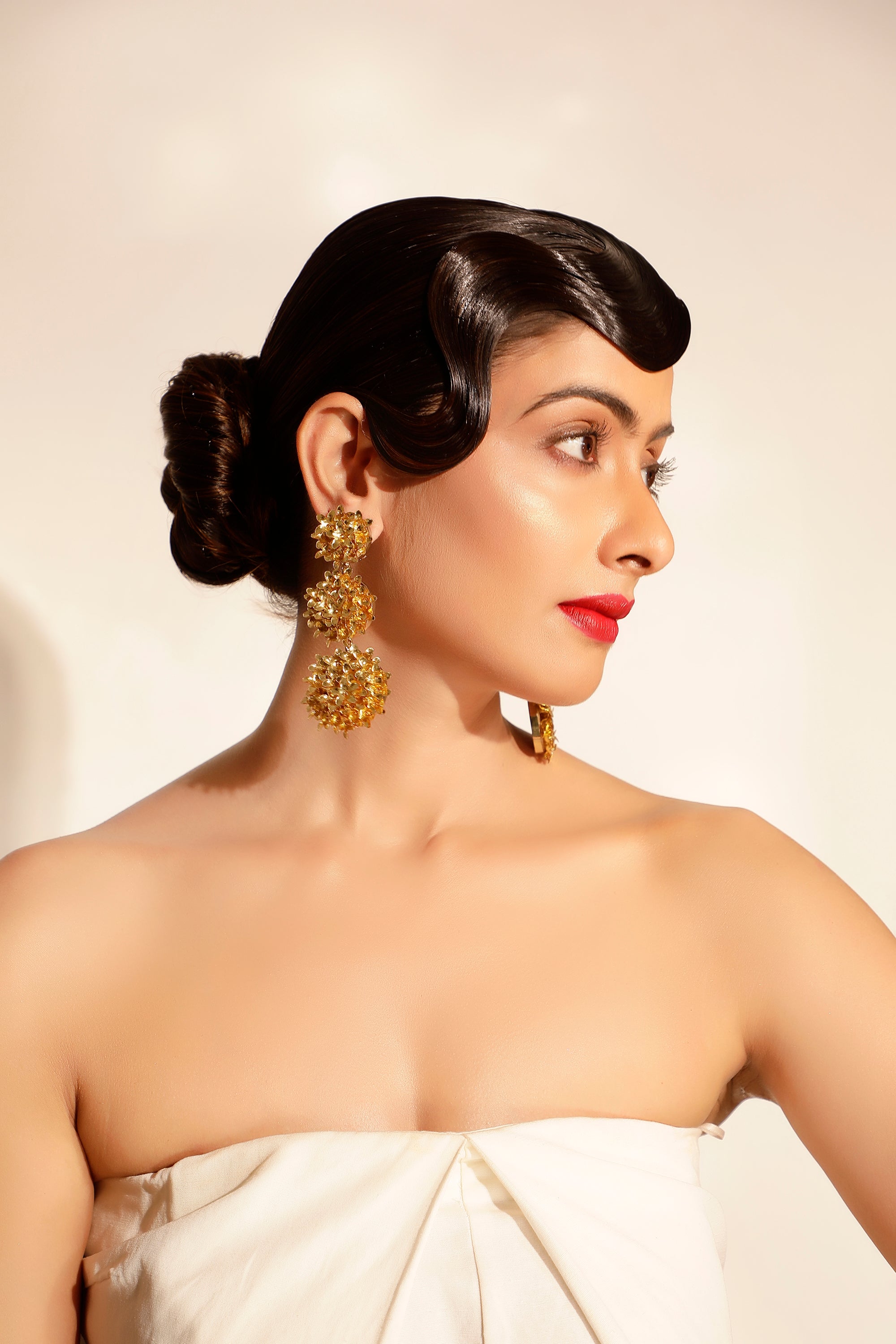 Floral Dangler earrings 2