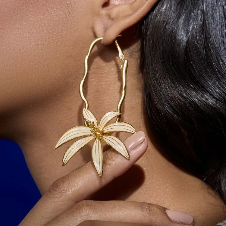Lily Hoops- Ivory