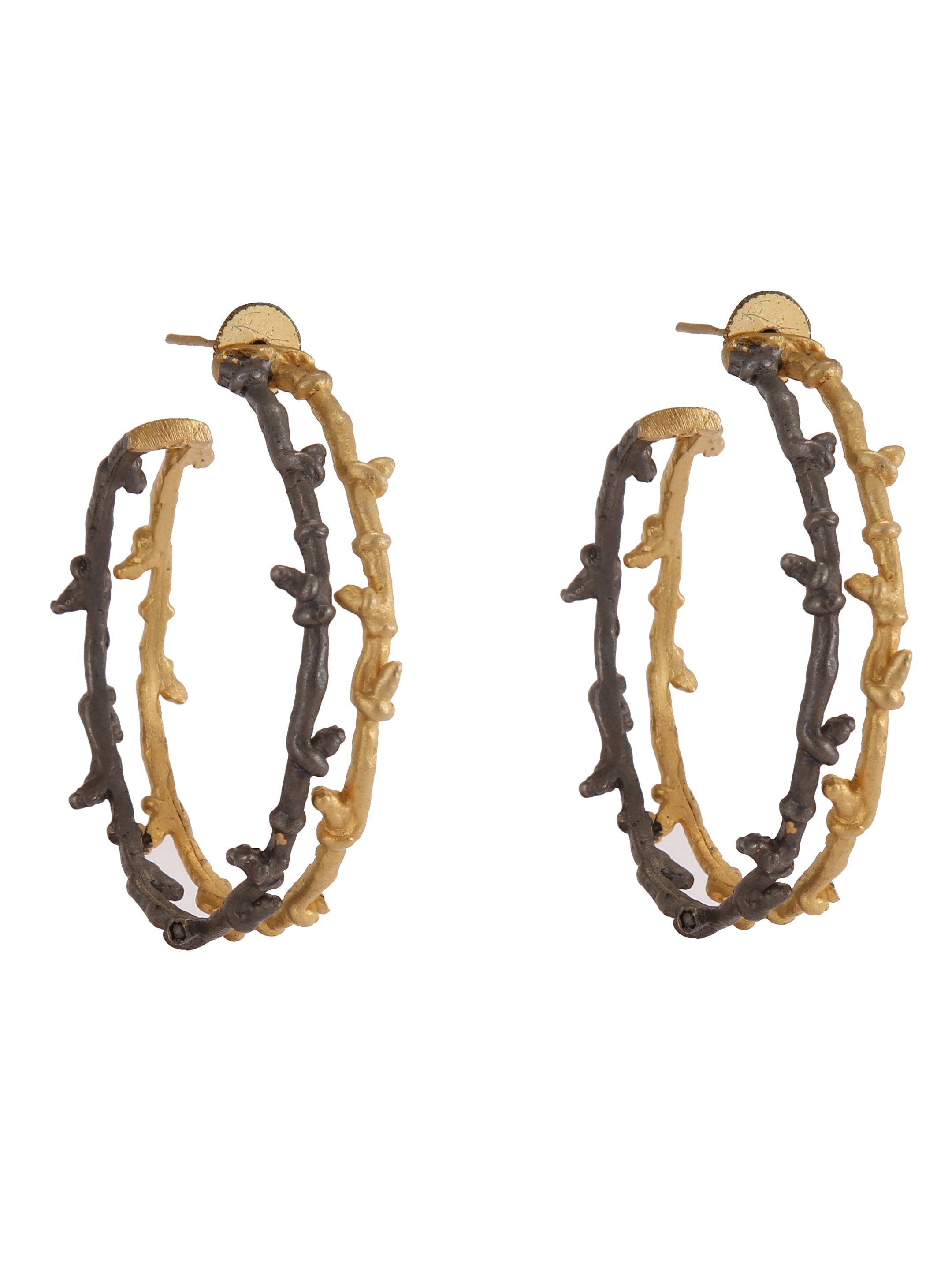 Adam and eve gold earring