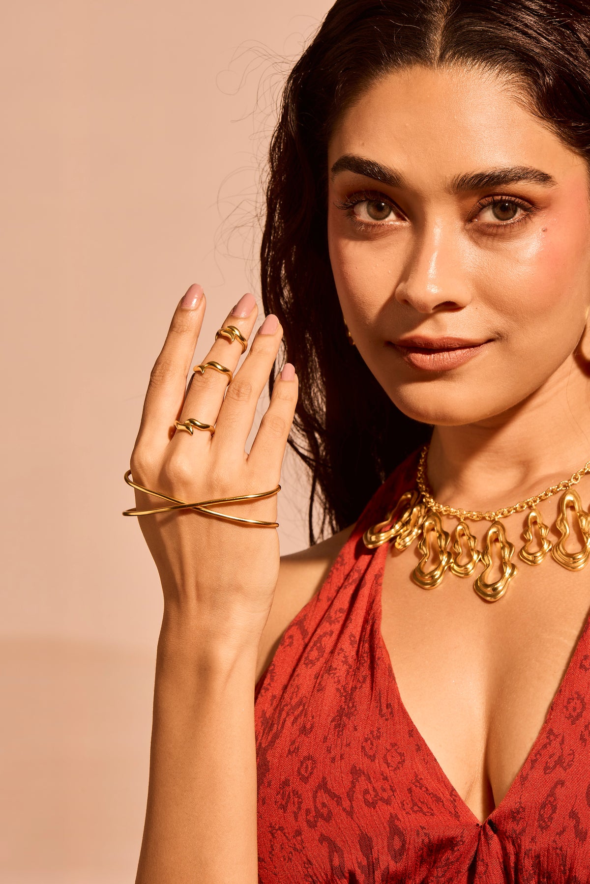 Aura Palm Cuff & Ring set