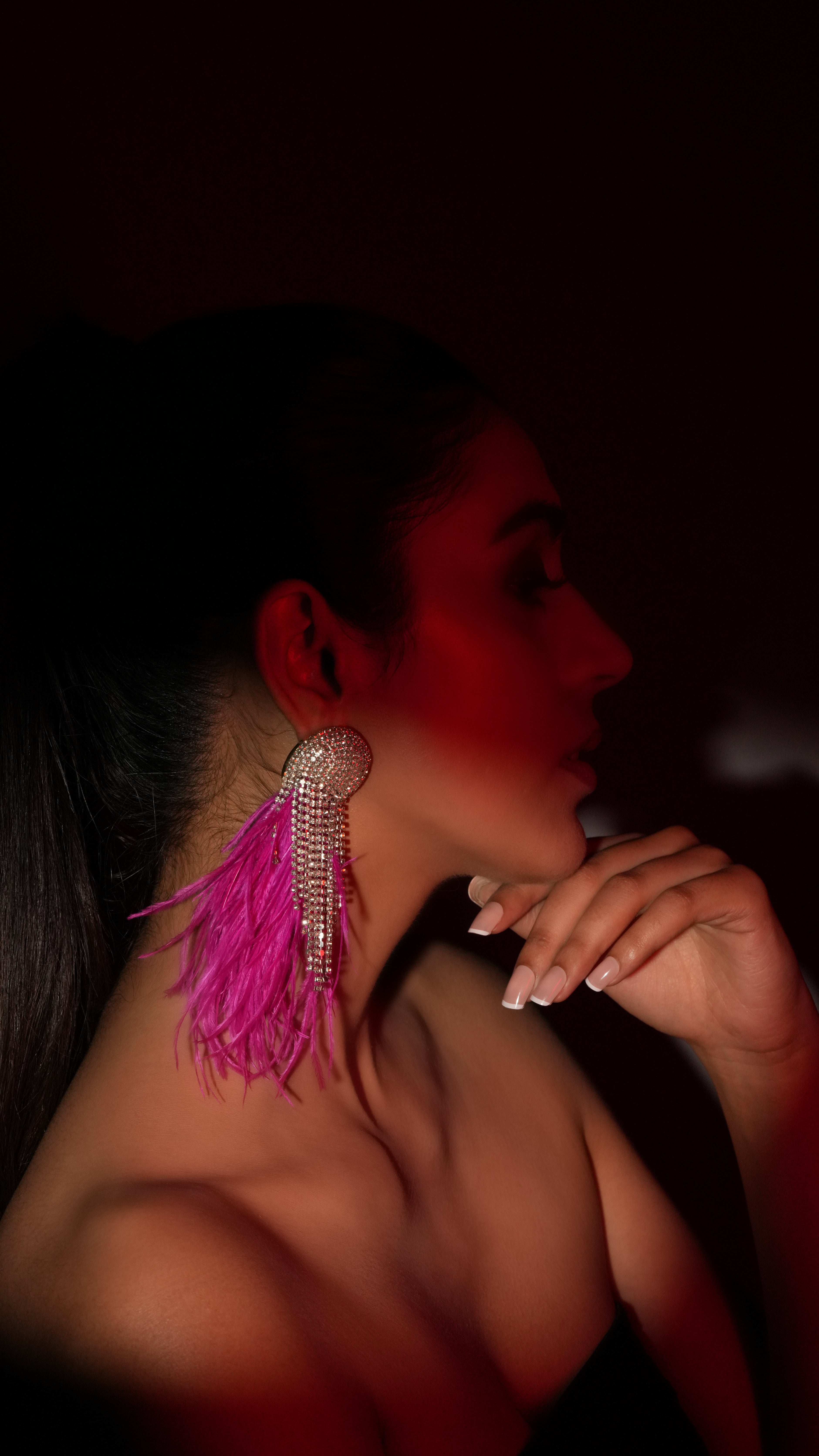 Fuchsia Cascade Earrings