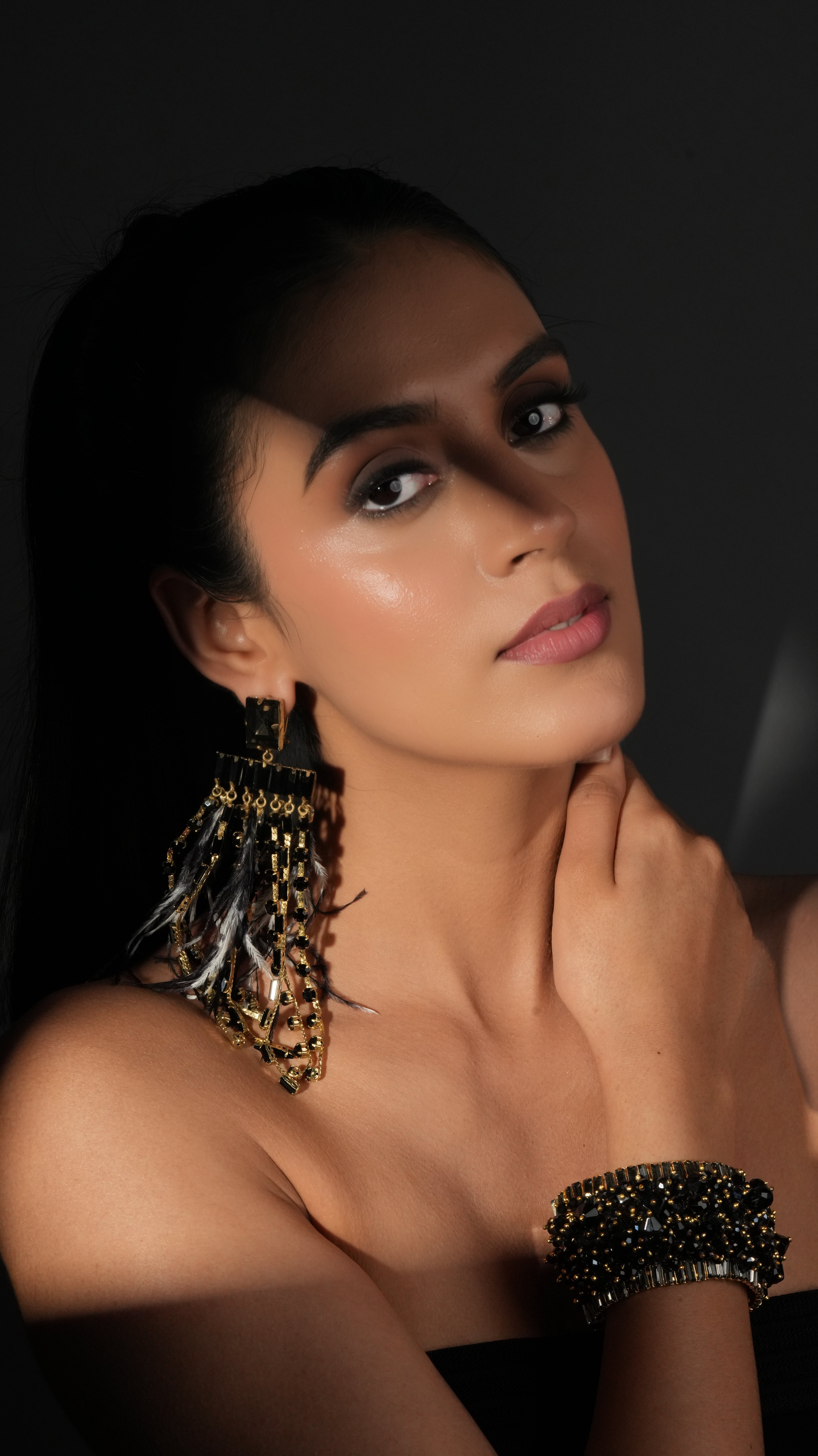 Black Feather Earrings