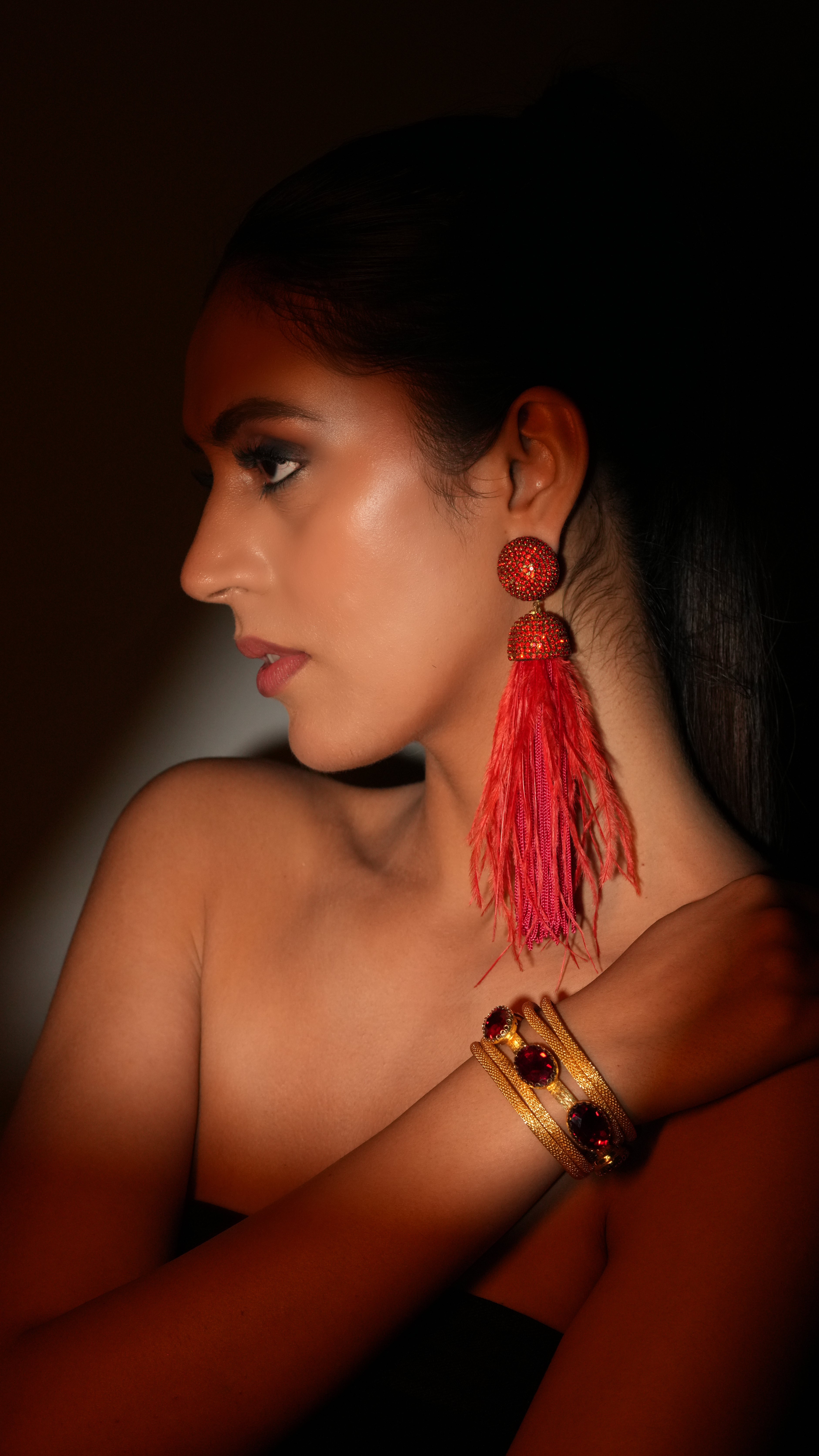 Crimson Feather Drops