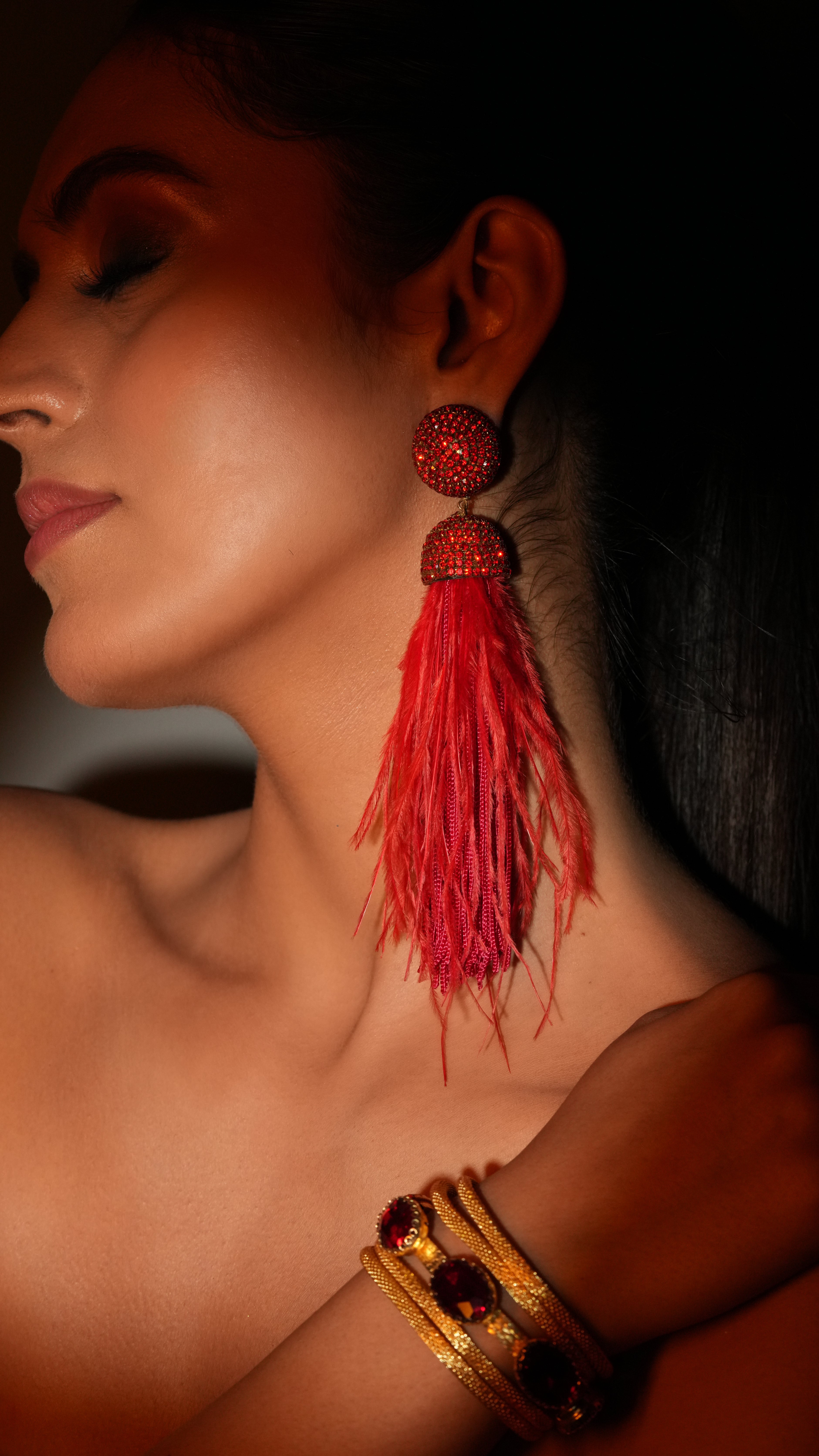 Crimson Feather Drops