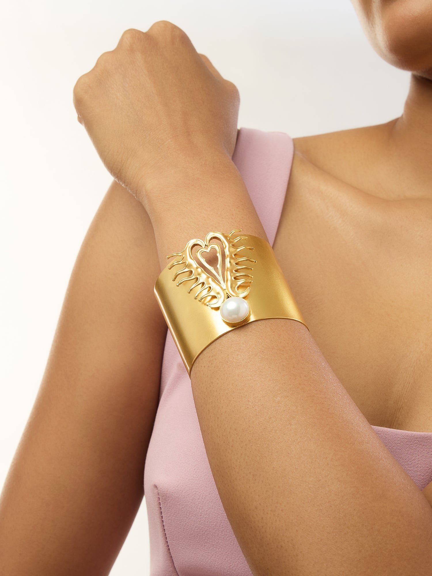 Amour Heart Statement Cuff