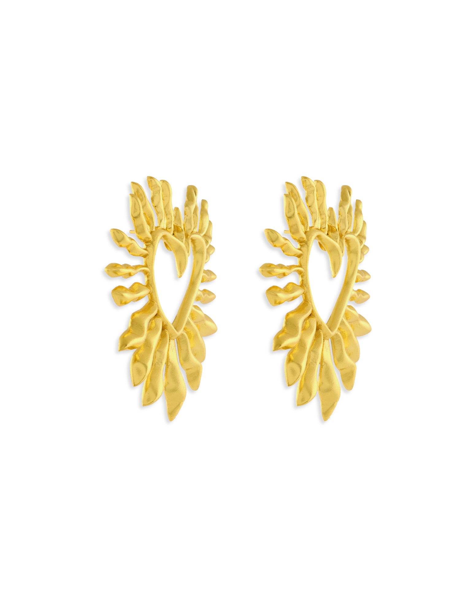 Amour Heart Gold Earrings