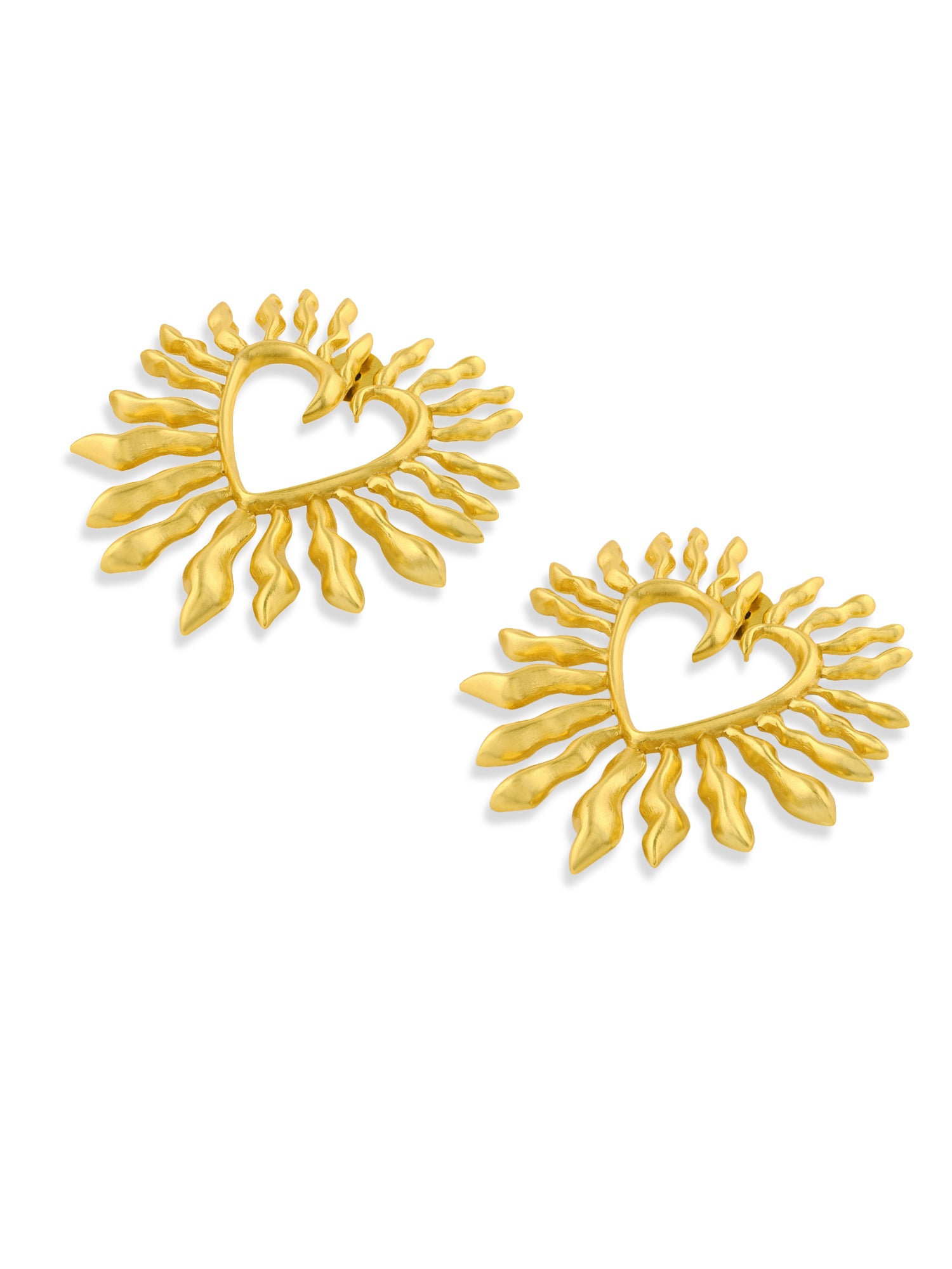 Amour Heart Gold Earrings