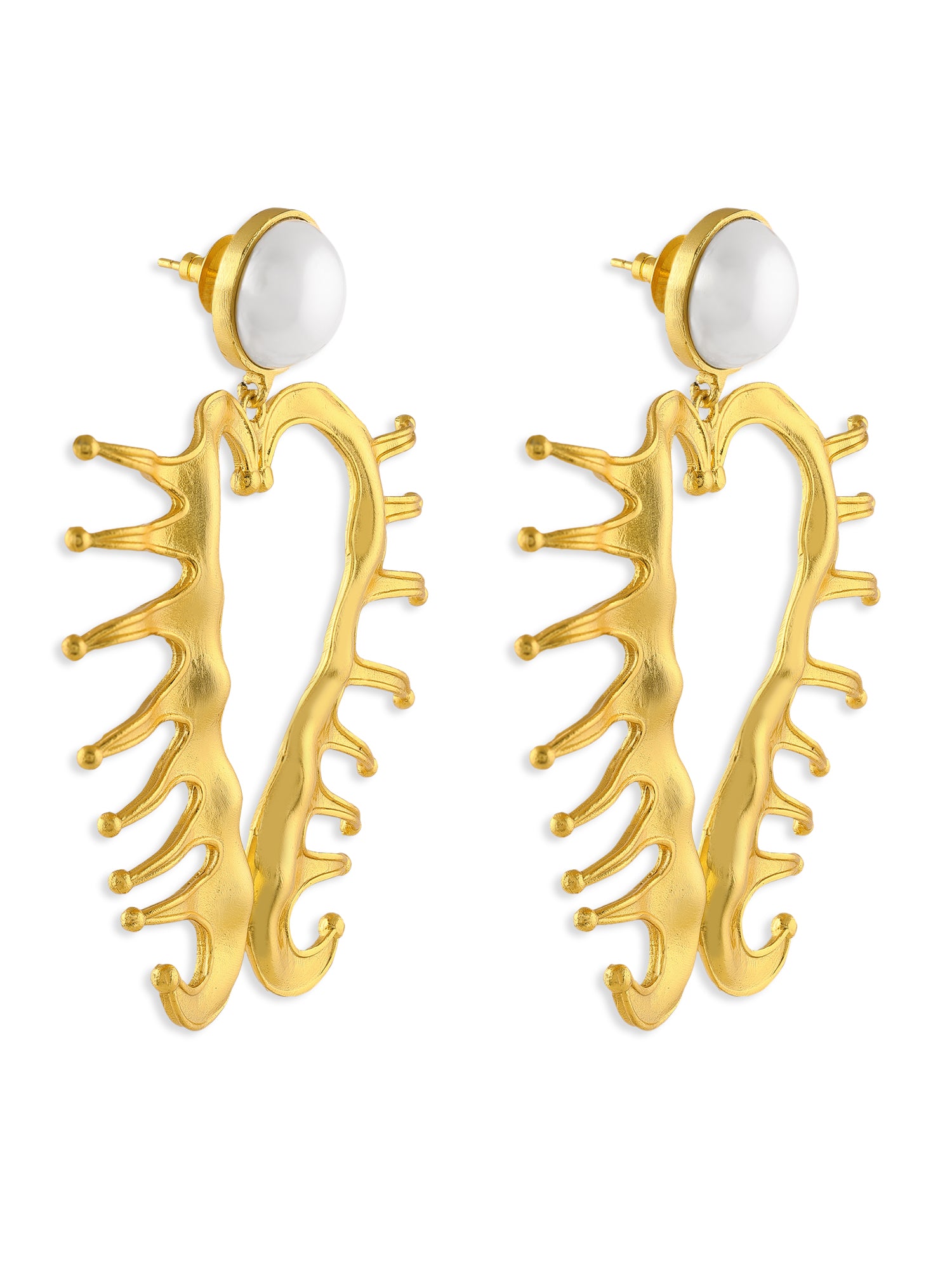 Amour Heart Pearl Earrings