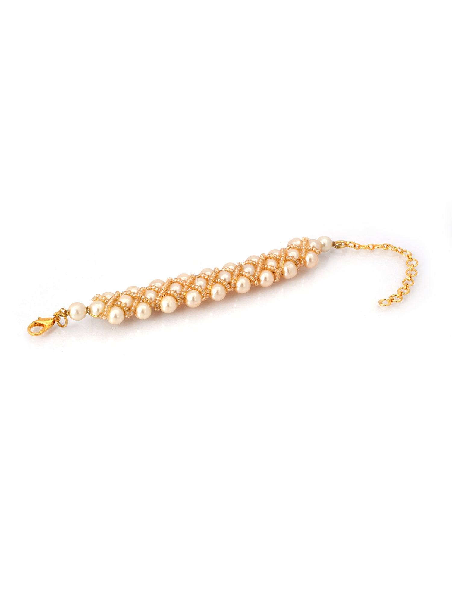 Helmi pearl bracelet peach