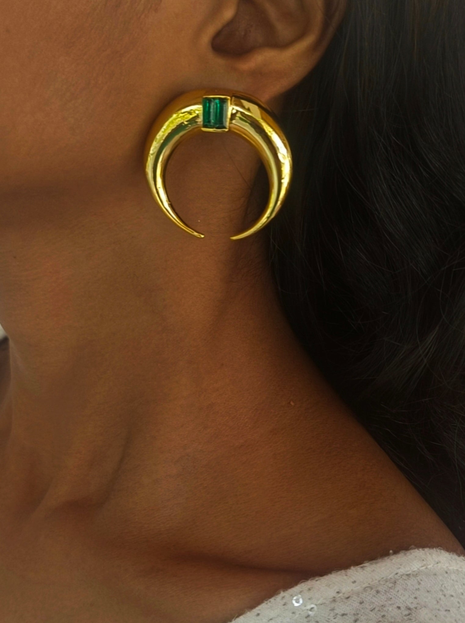 Copa Moon earrings (Emerald)