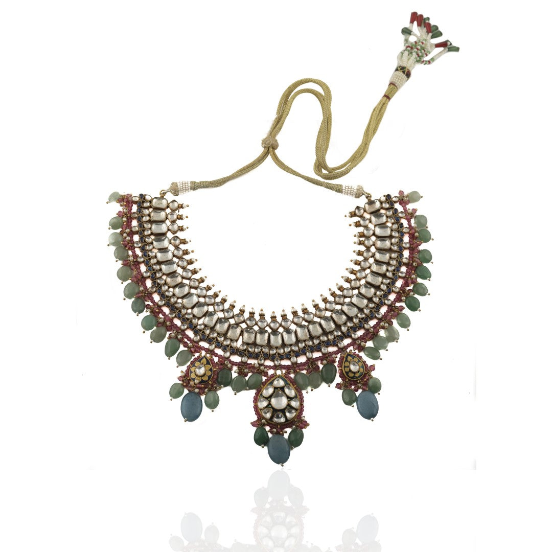 Sea Green And Pestle Blue Necklace Set