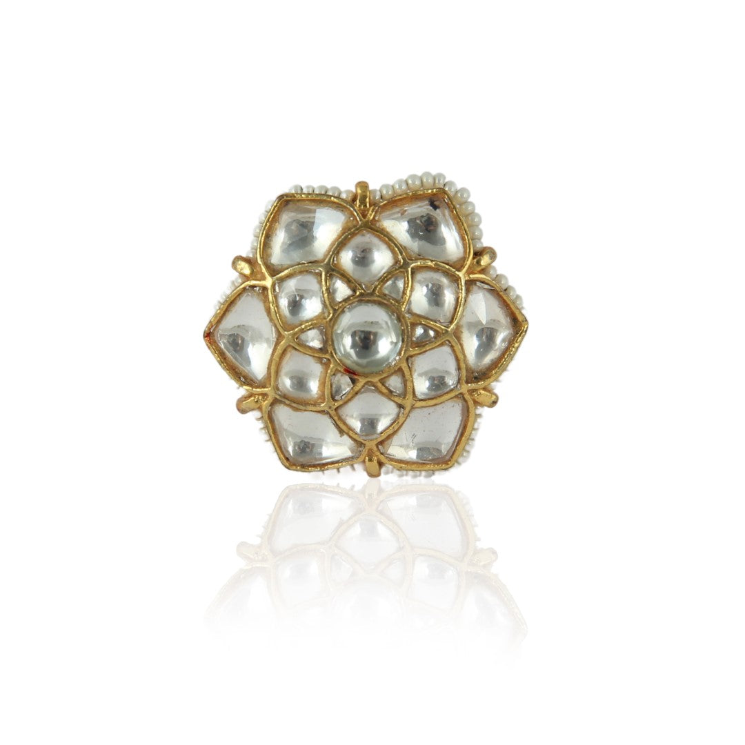 White Small Floral Ring
