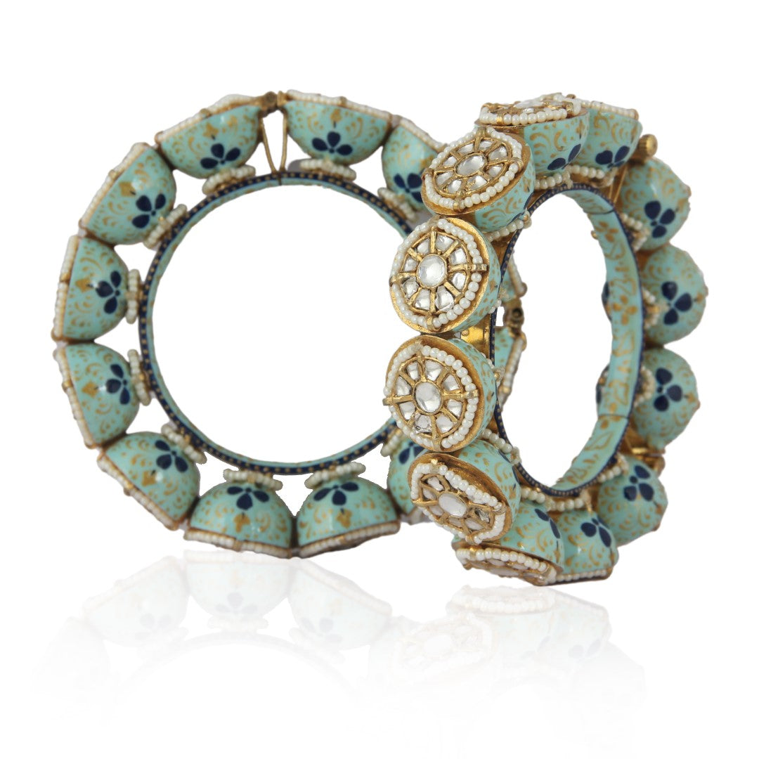 Skyblue Meenakari Bangle(Single Pc )
