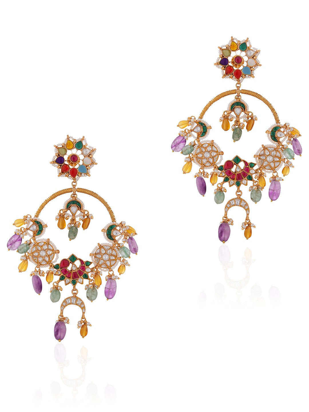 Boho chic style multicolour fushion earings