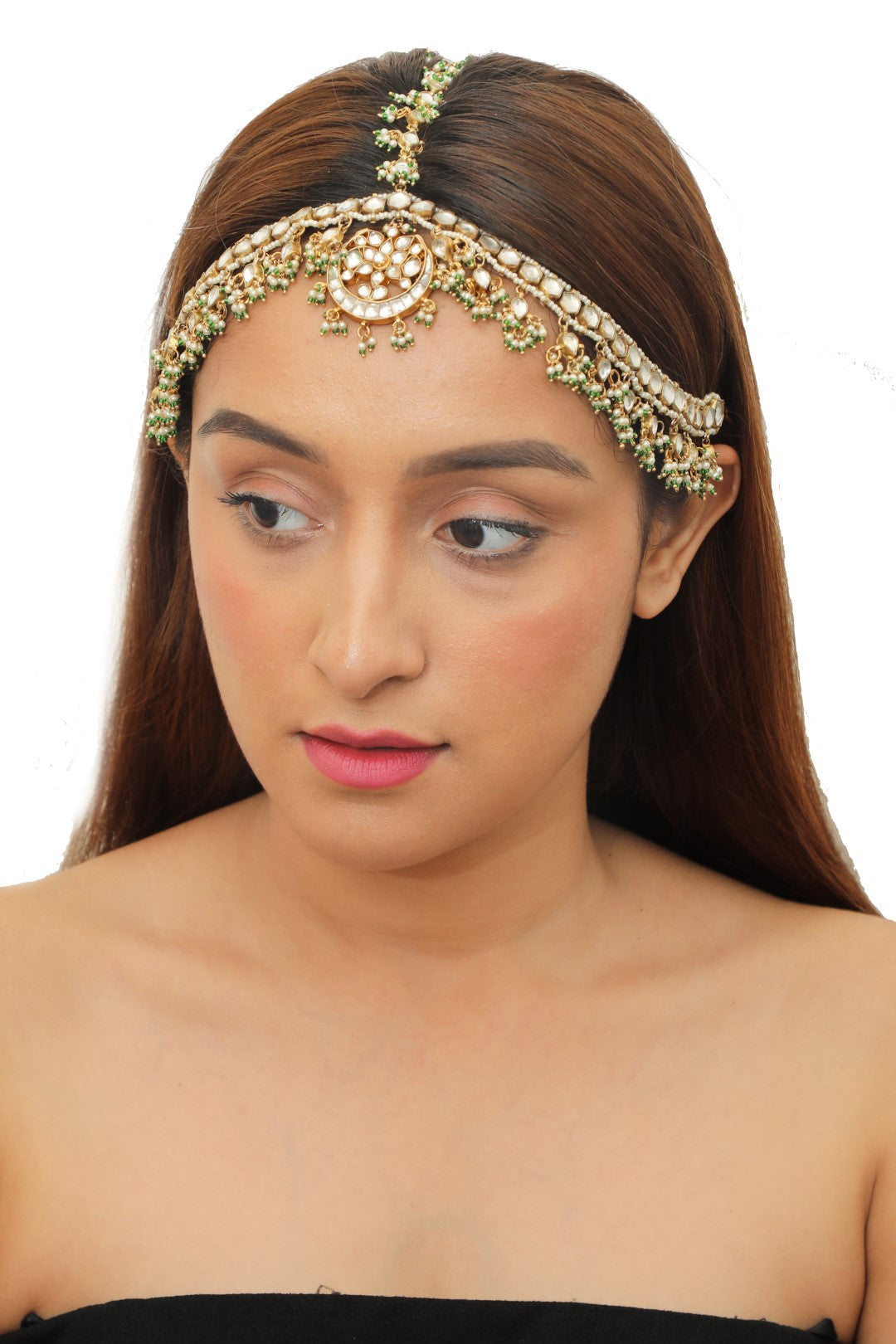 Green Floral Design Mathapatti