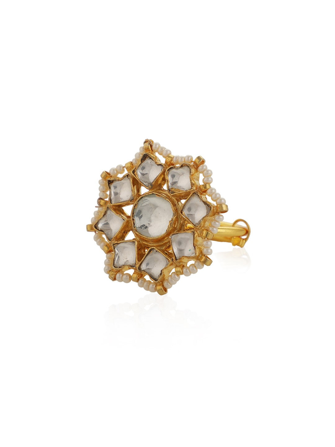 Unique design gold plated ring