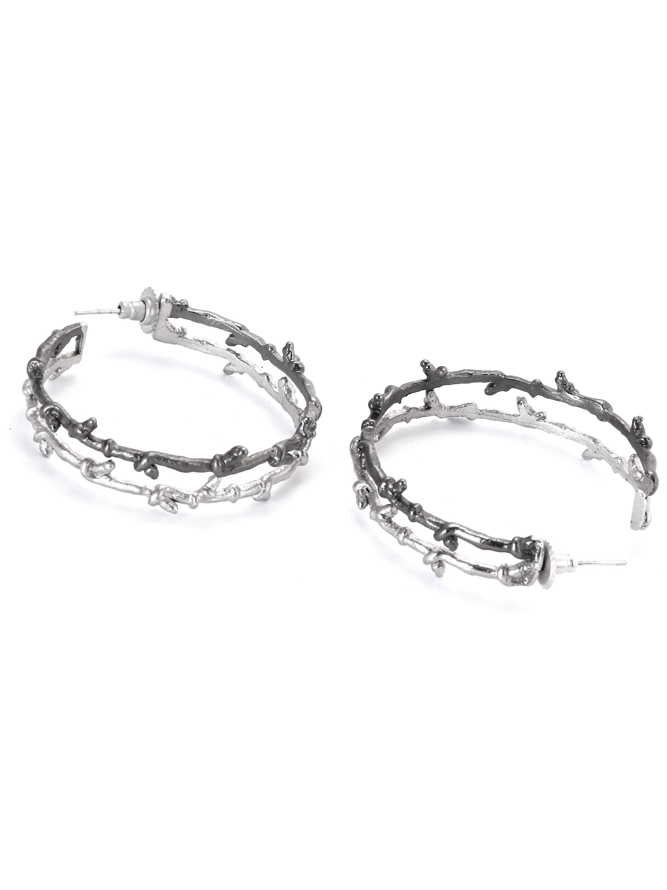 Adam and eve silver earring