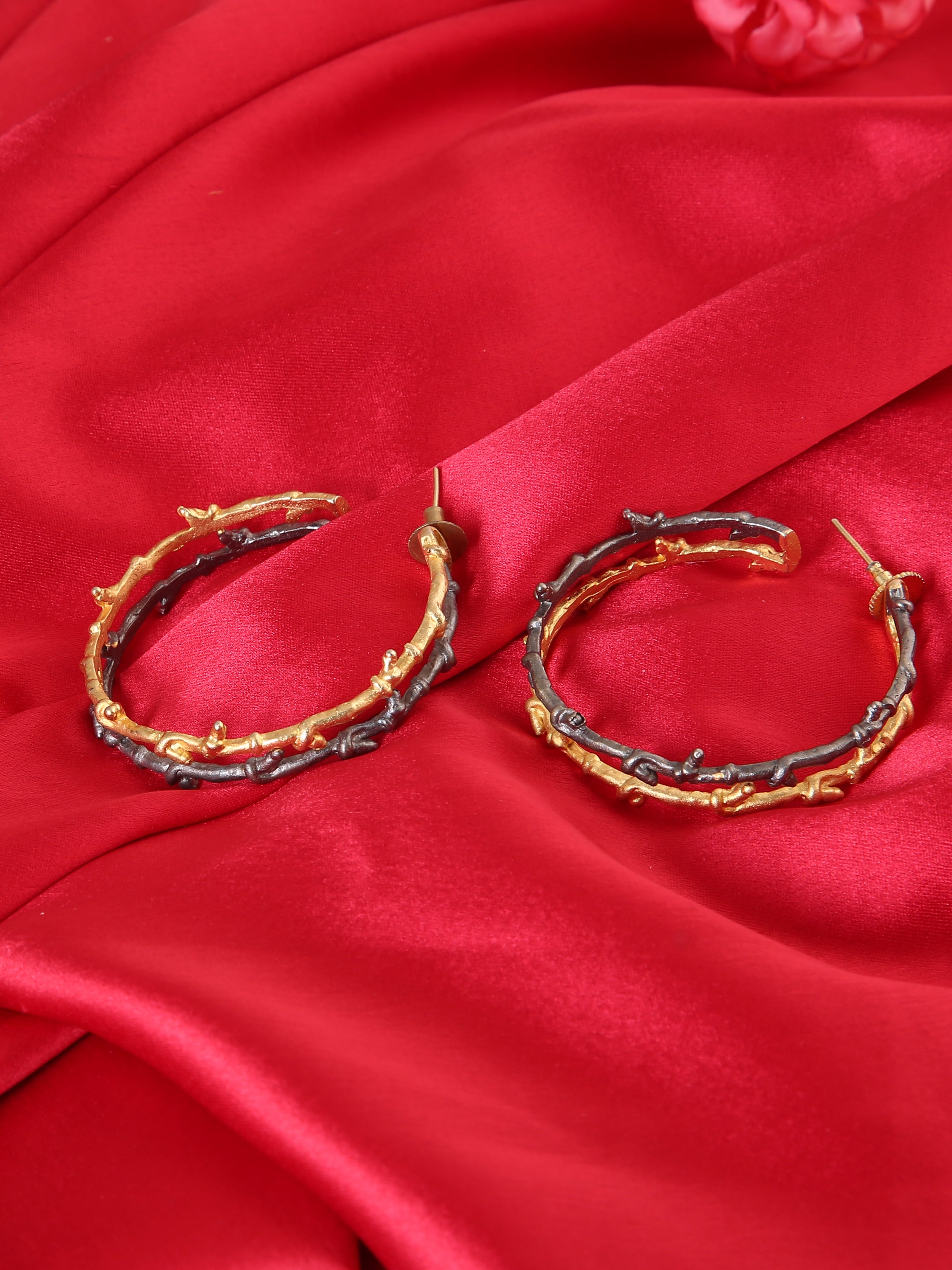 Adam and eve gold earring