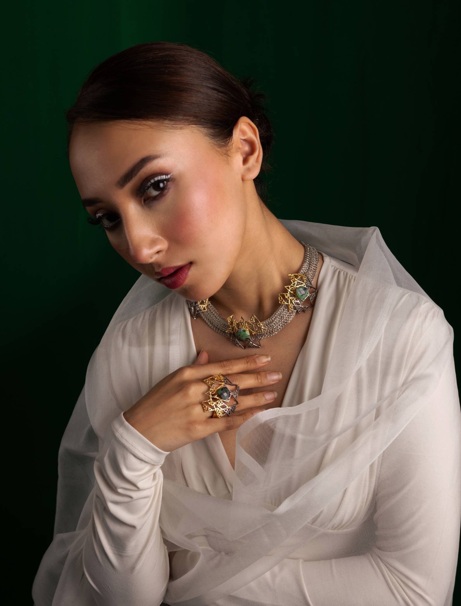 Dangler gold cuff