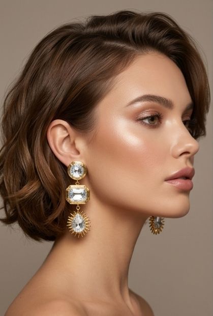 Bridalaya Crystal Cascade Drop Earrings