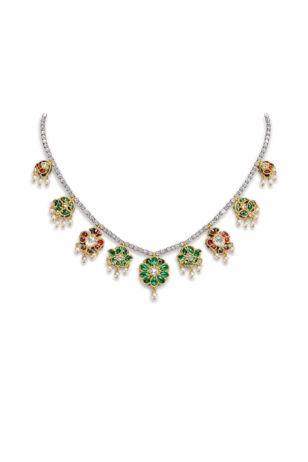 Bridalaya Traditional Floral Necklace