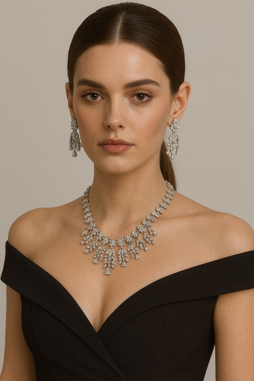 Floral Chandbali-Inspired Necklace Set