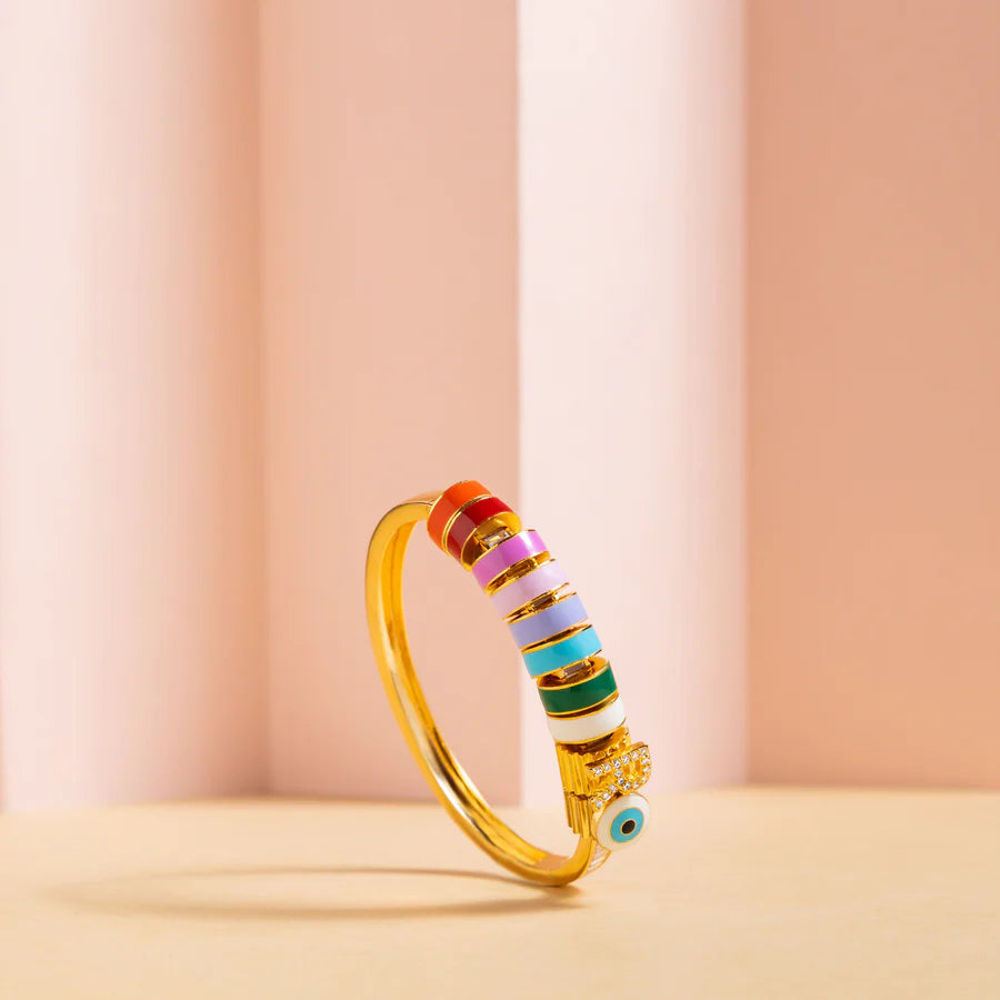 Memories Iniziale Evil Eye Multicolour Bracelet (Eight Charms)