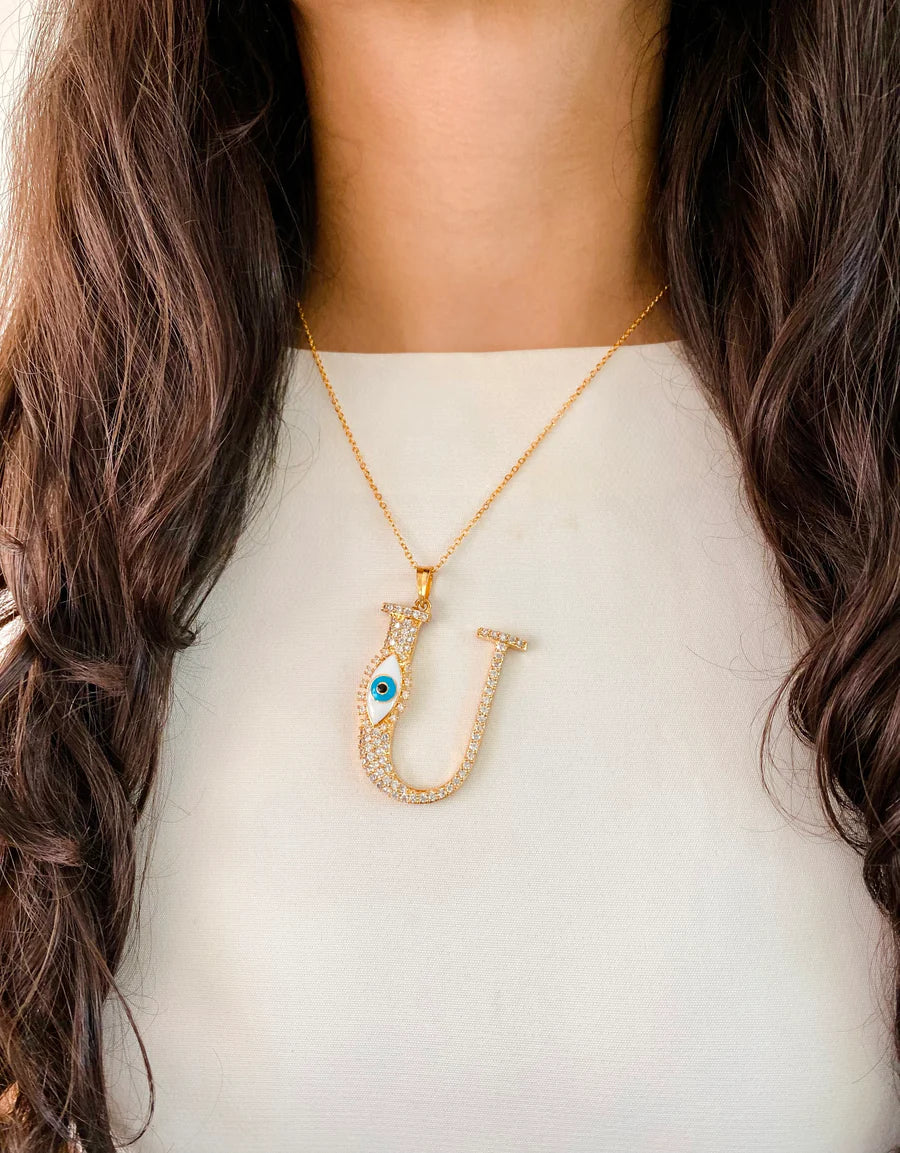 Evil Eye Iniziale Necklace