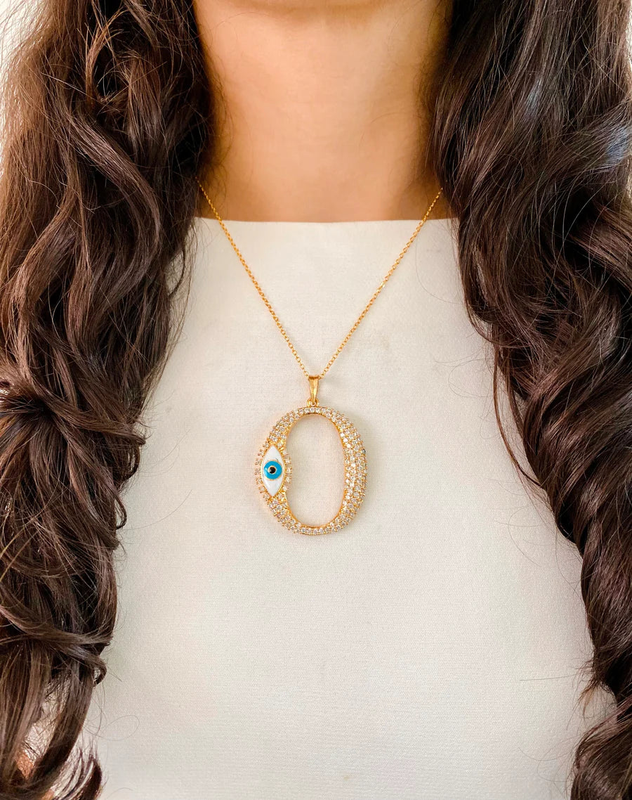 Evil Eye Iniziale Necklace
