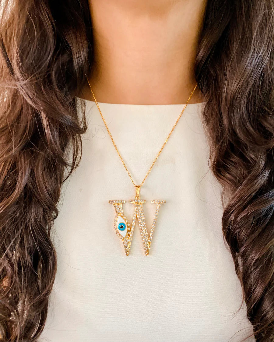 Evil Eye Iniziale Necklace