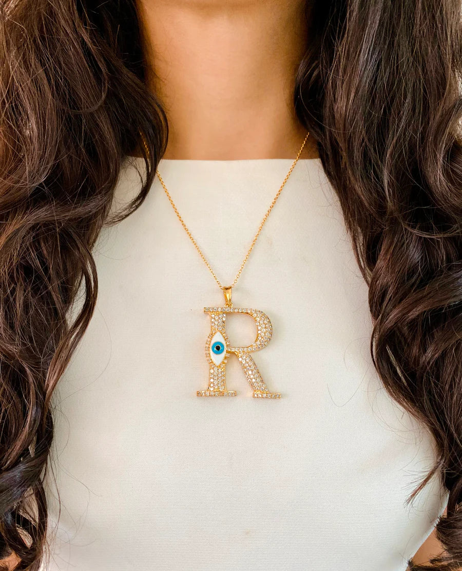 Evil Eye Iniziale Necklace