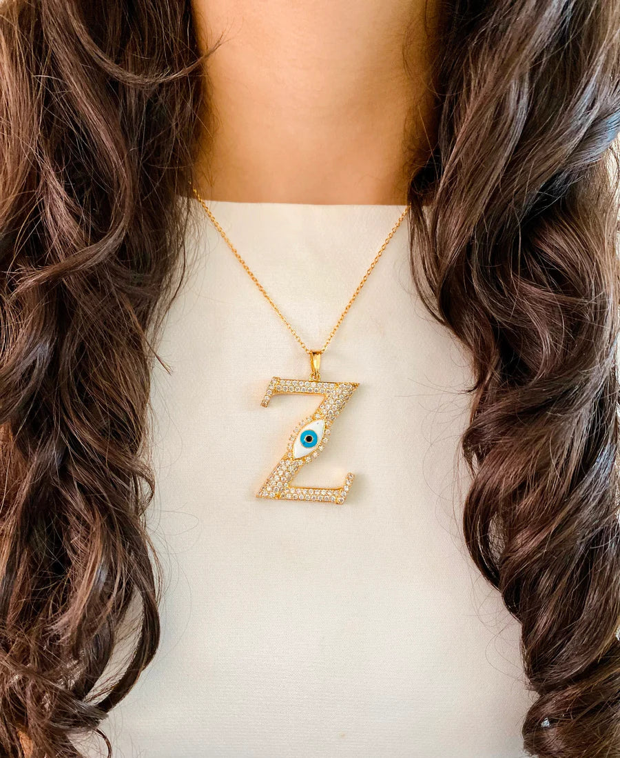 Evil Eye Iniziale Necklace