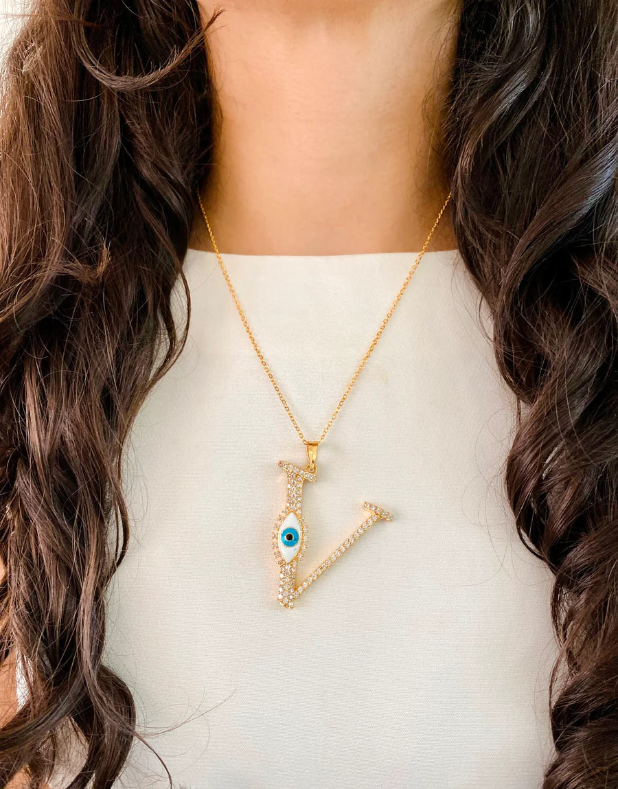 Evil Eye Iniziale Necklace