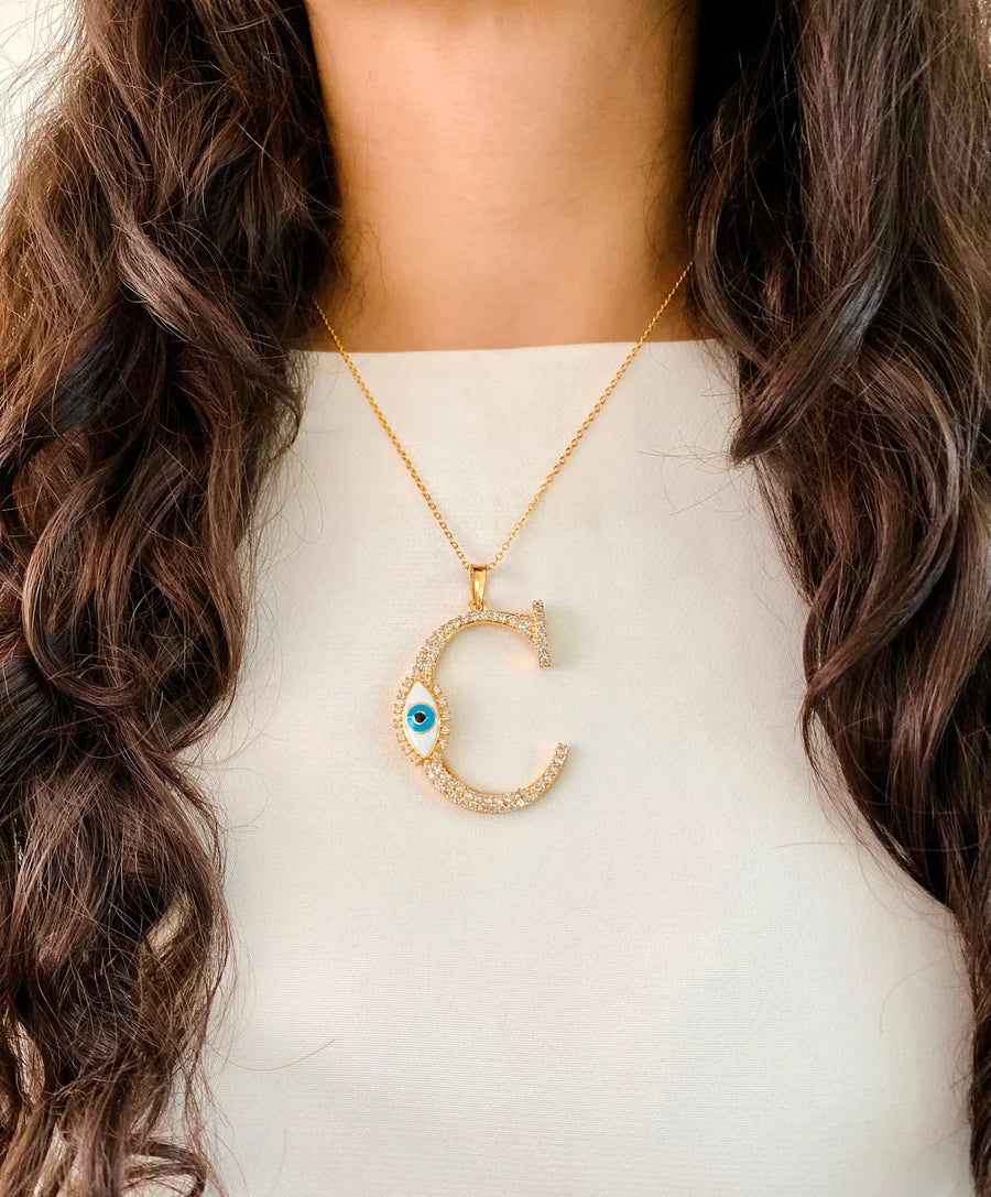 Evil Eye Iniziale Necklace