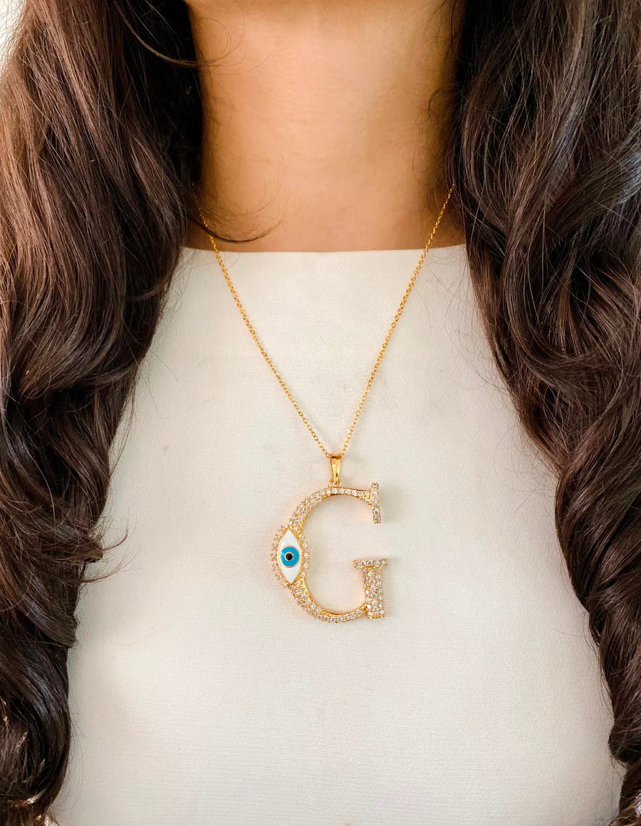 Evil Eye Iniziale Necklace