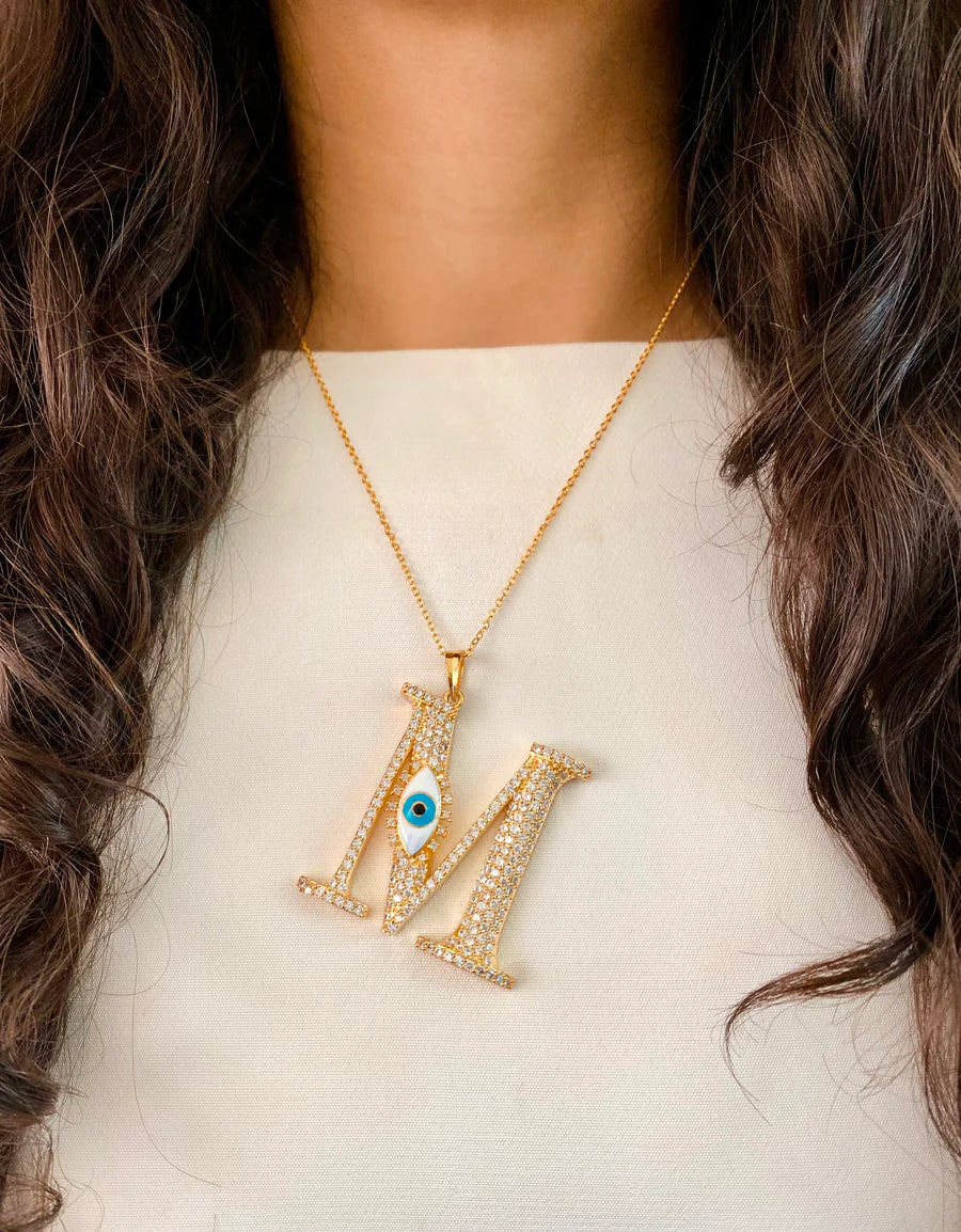 Evil Eye Iniziale Necklace