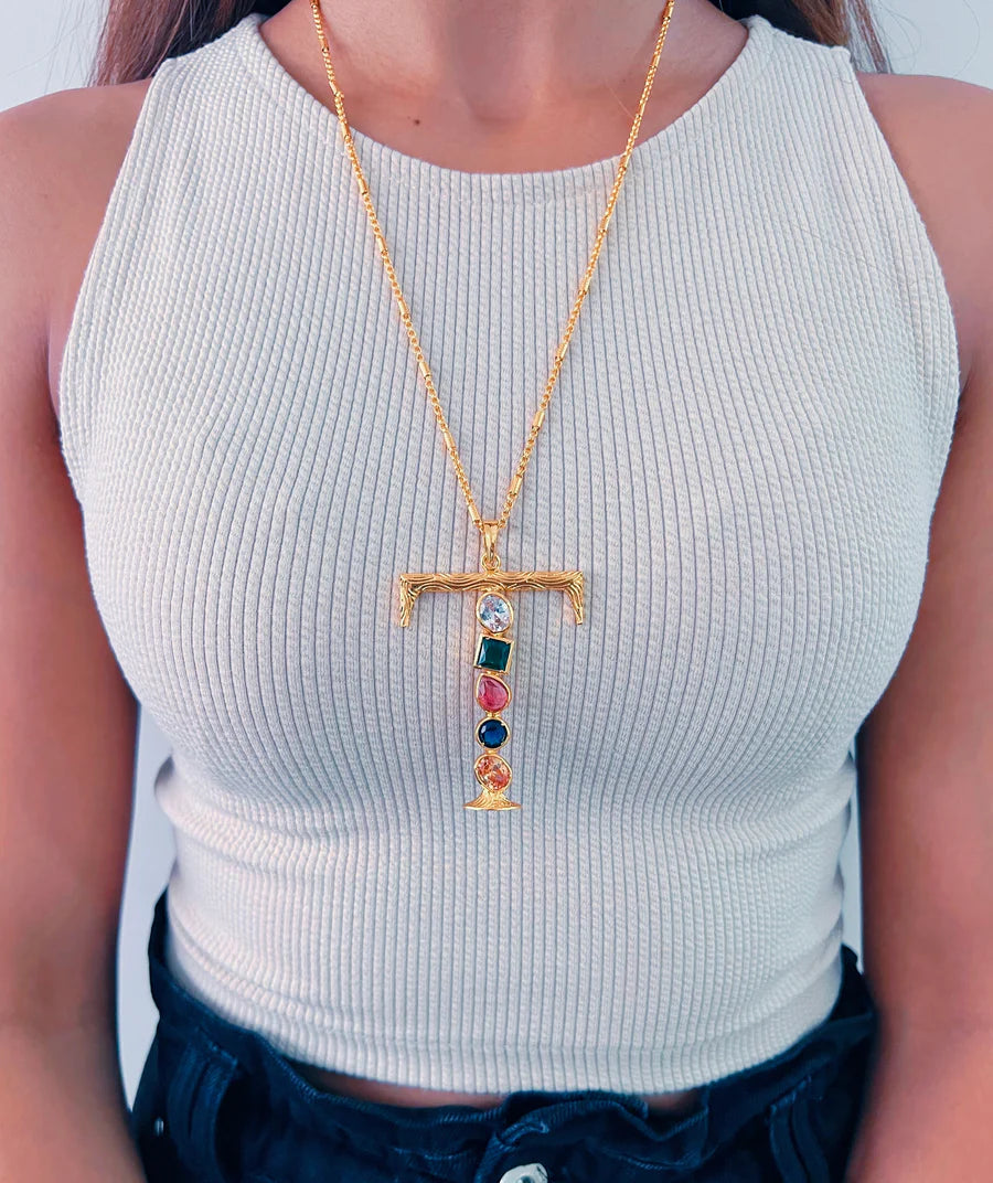 Grande Iniziale Charm Necklace