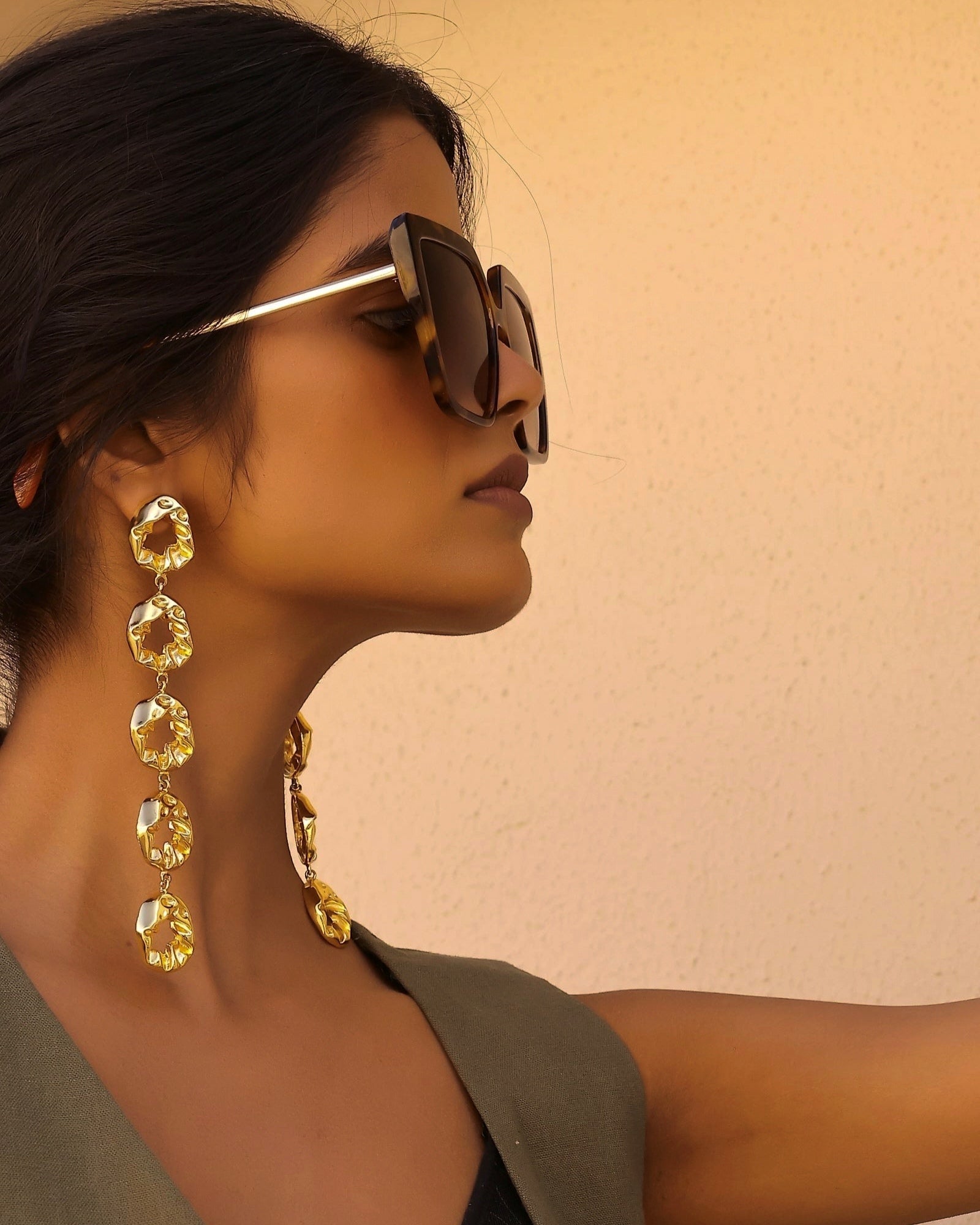 Pebble Molten Statement Danglers