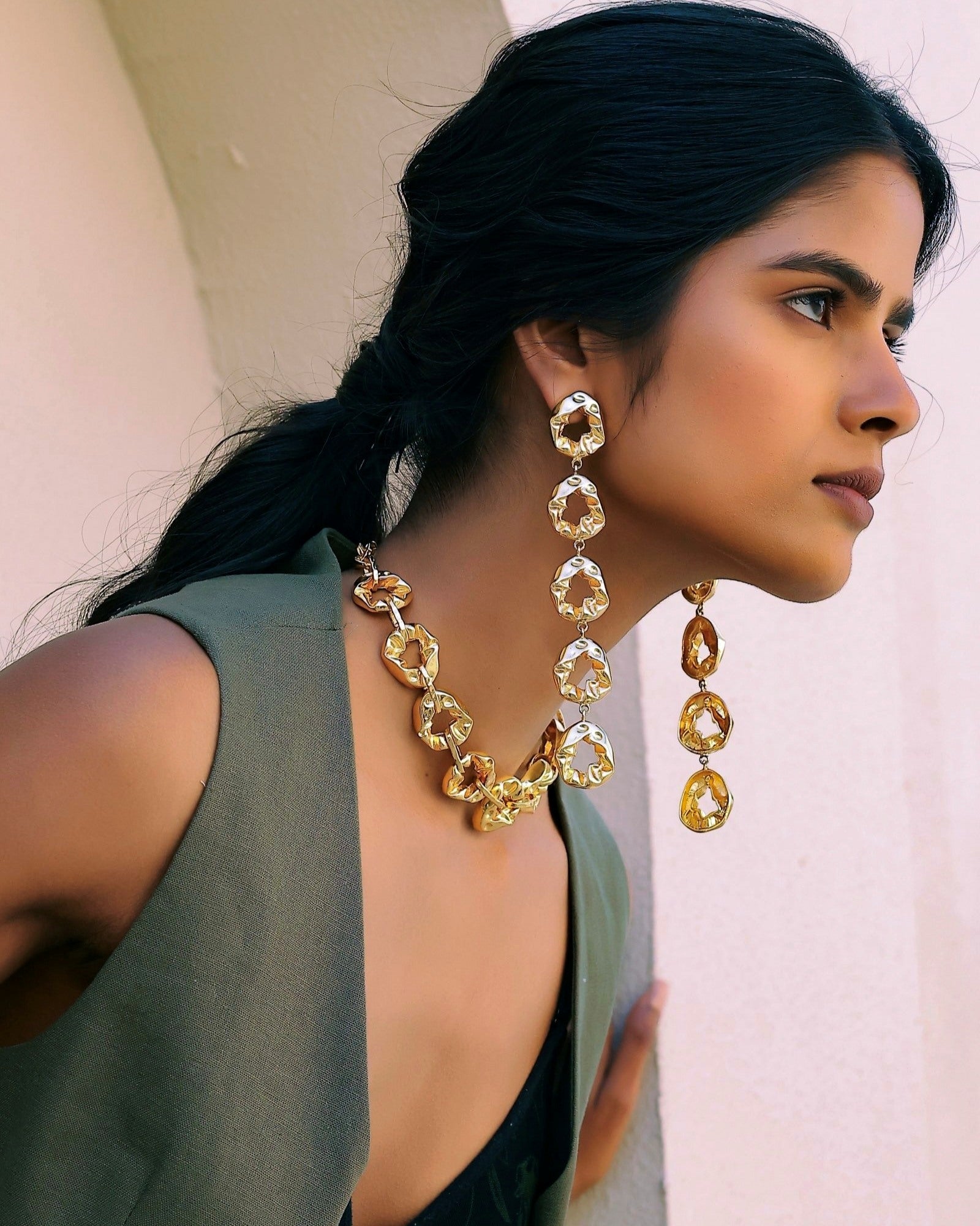 Pebble Molten Statement Danglers